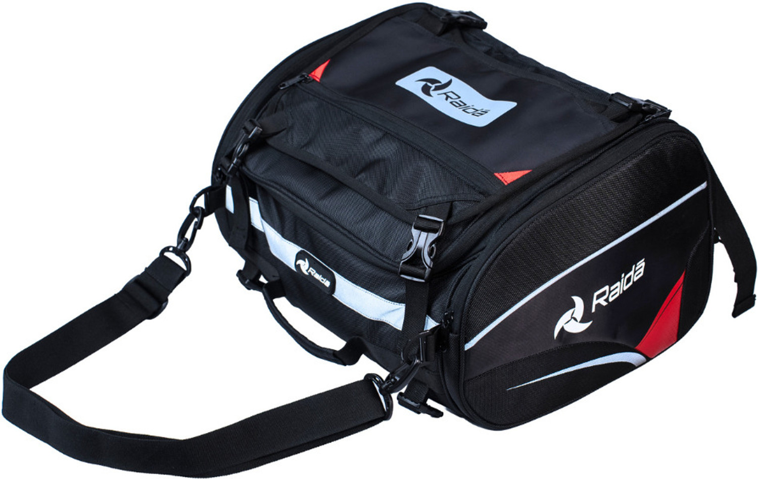 Image of Raida Raida Motorcycle Compass T35 Tail Bag 35L | 1680D Fabric | Rain Cover Included Luggage Box Black Polyester Motorbike Saddlebag