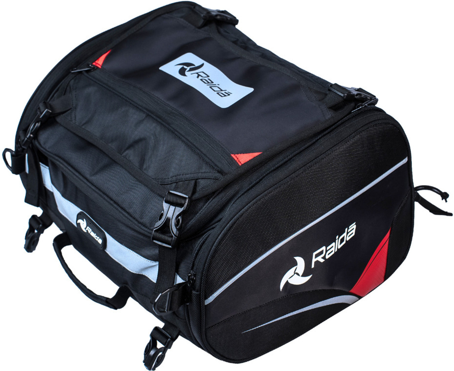 Image of Raida Raida Motorcycle Compass T35 Tail Bag 35L | 1680D Fabric | Rain Cover Included Luggage Box Black Polyester Motorbike Saddlebag