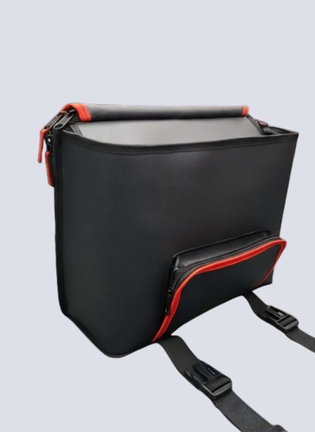 Image of Ridematte Ridematte Hero Moto One-side Black Leatherette Motorbike Saddlebag