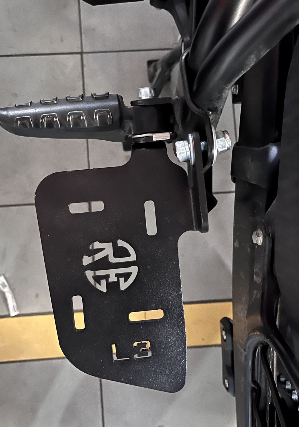 Image of L3 MODZ Himalayan 450 Ladies Footrest & Pillion Foot Rest Left Side Only Two Wheeler Stand Pad