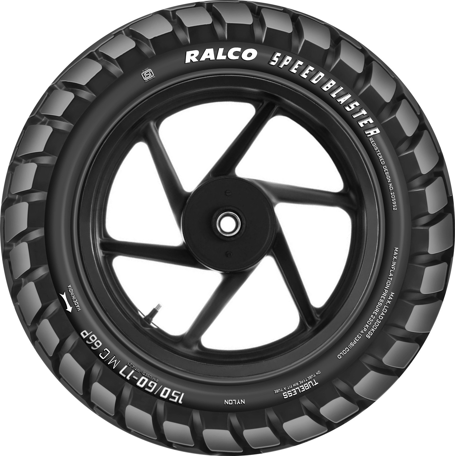 Image of Ralco SPEED BLASTER 140 /70-17 Rear Two Wheeler Tyre
