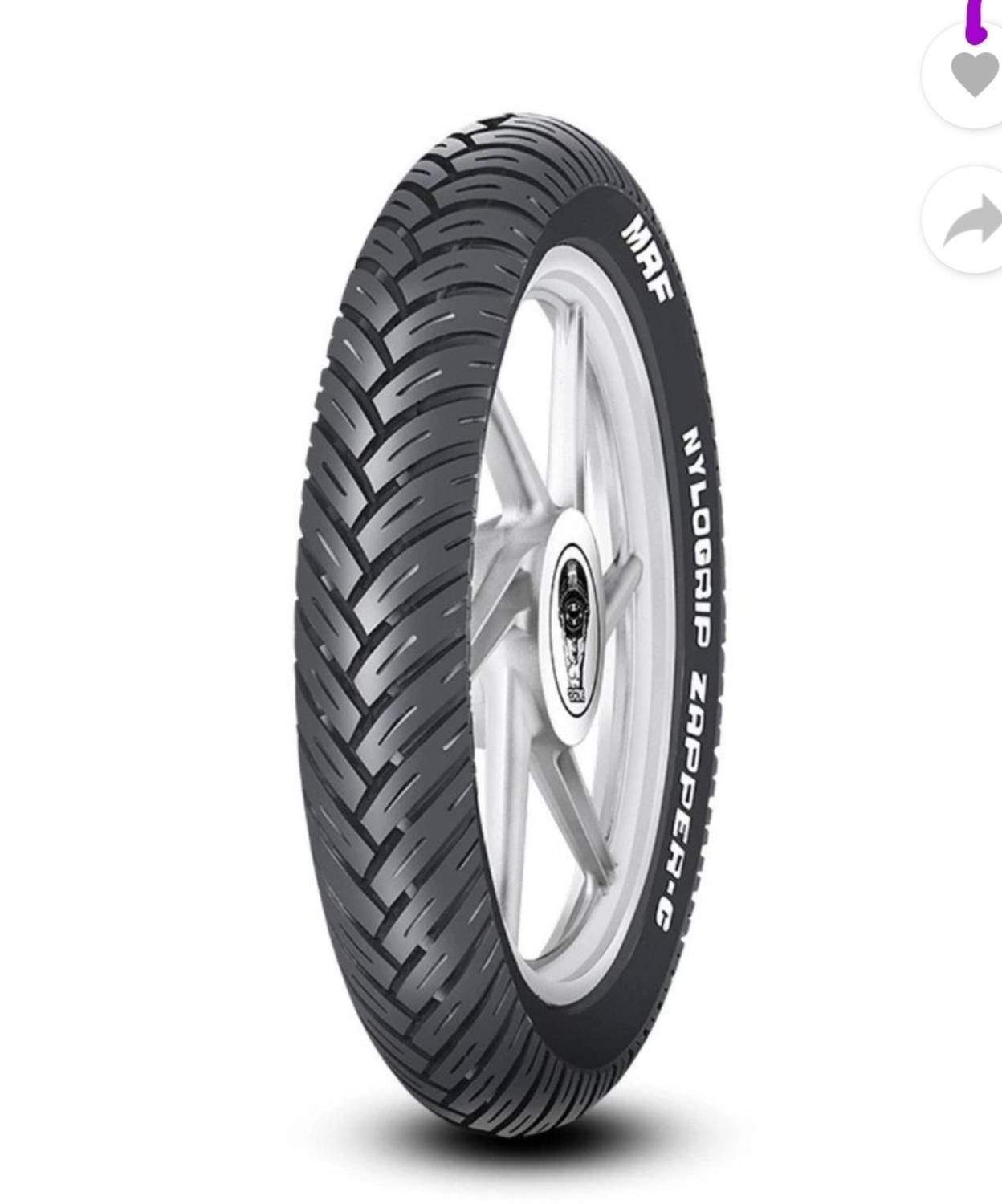 MRF Nylogrip Zapper-C 100/90-17 55P Tubeless Bike Tyre, Rear