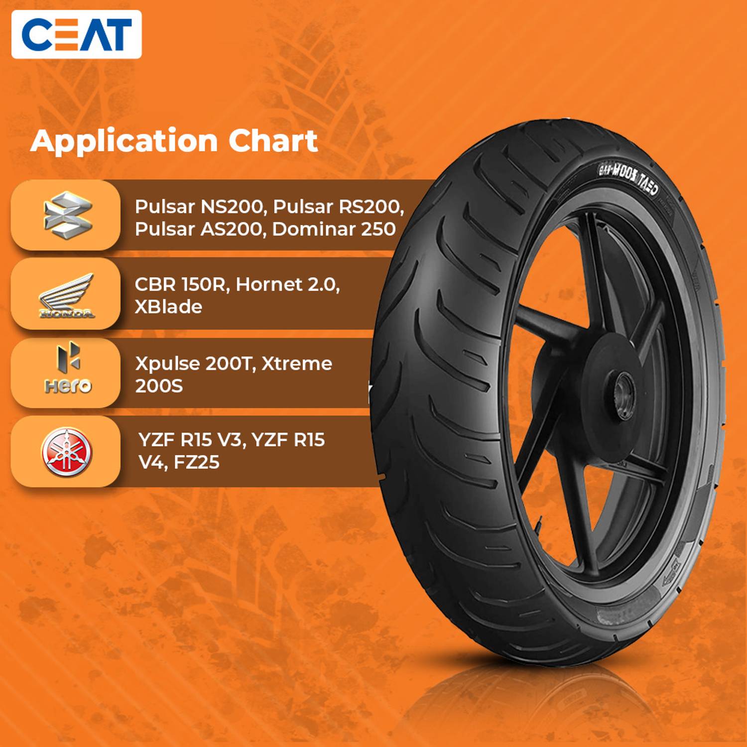 CEAT 130/70R17 Rear Two Wheeler Tyre - Image 4