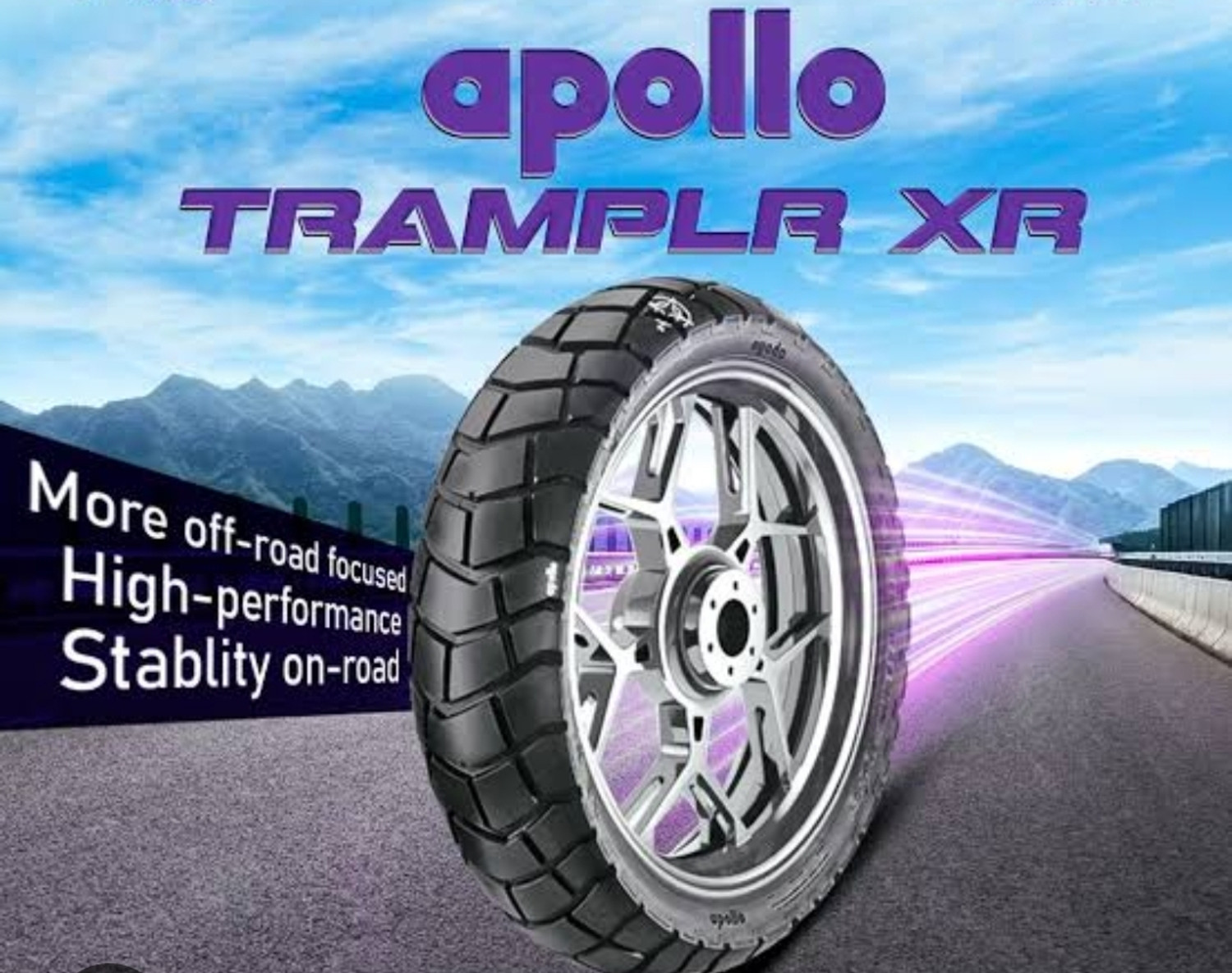 Image of Apollo TRAMPLR XR 150 /60 R17 Rear Two Wheeler Tyre