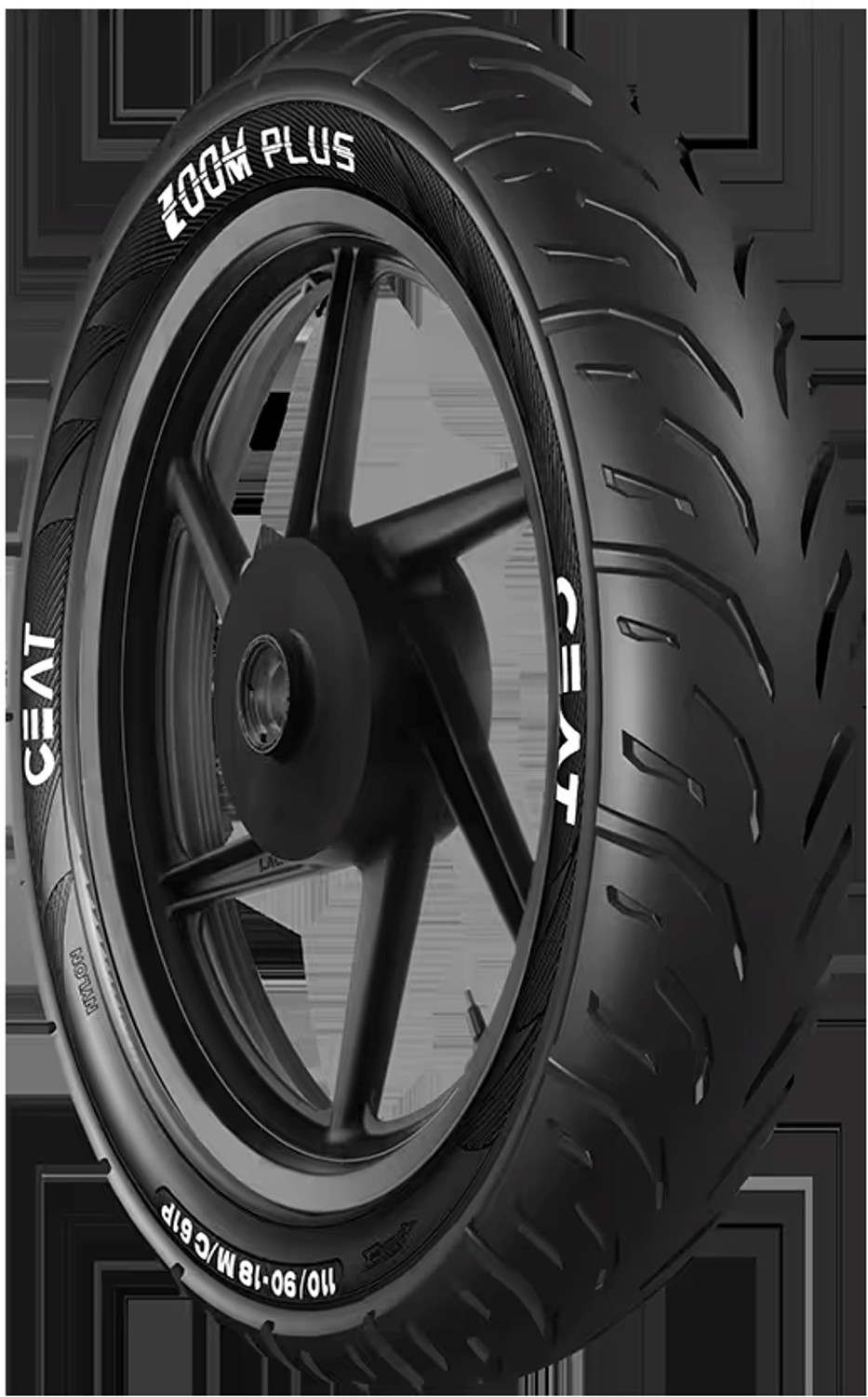 Image of CEAT ZOOM PLUS 53P 100 /80-18 Rear Two Wheeler Tyre