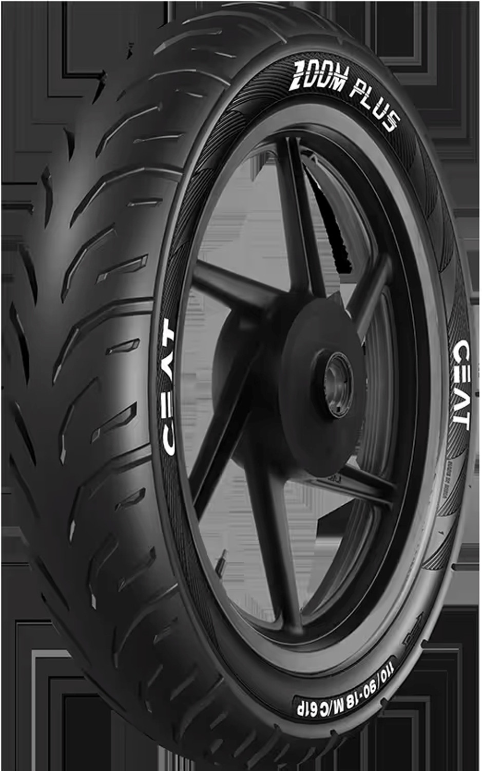 Image of CEAT ZOOM PLUS 53P 100 /80-18 Rear Two Wheeler Tyre