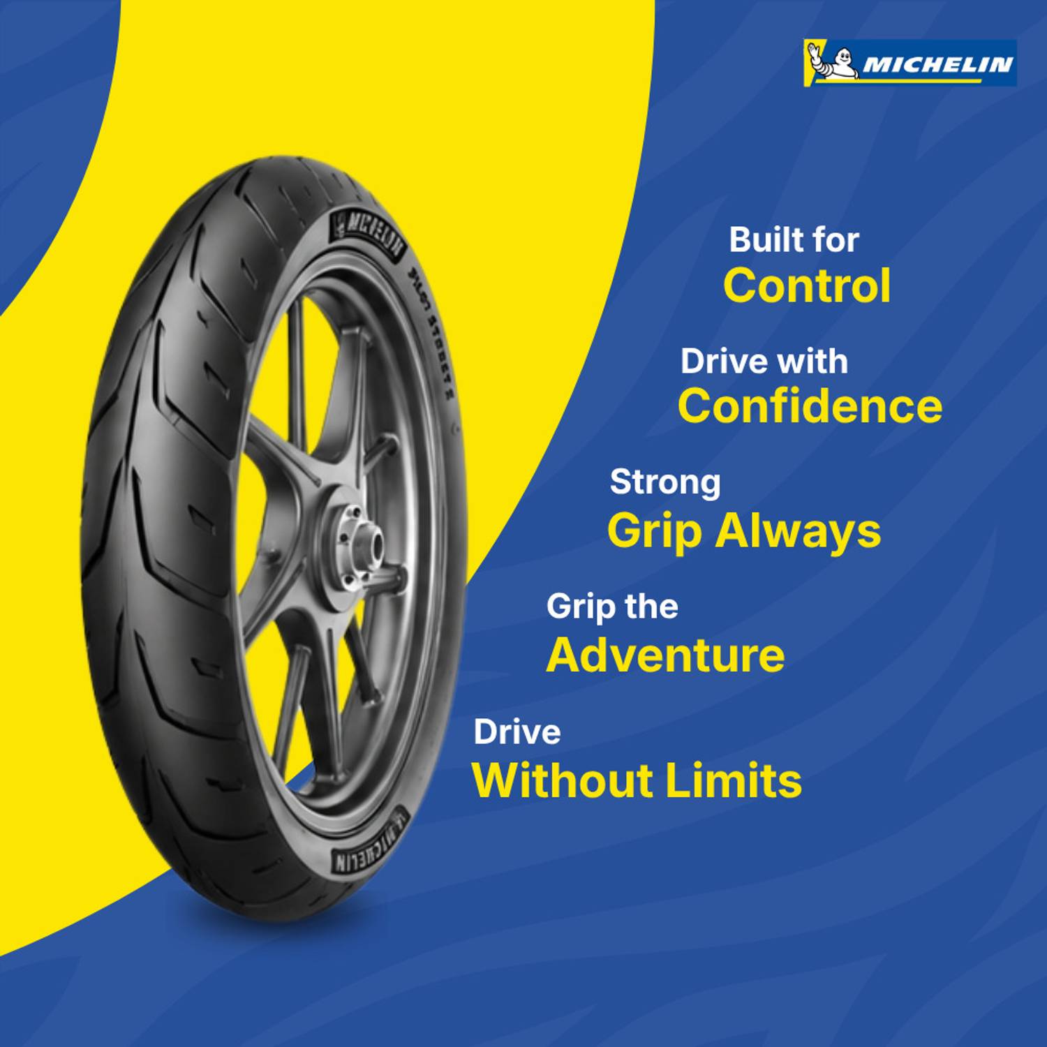Michelin 100/80-R17 Pilot Street 2 Front Tyre - Image 2