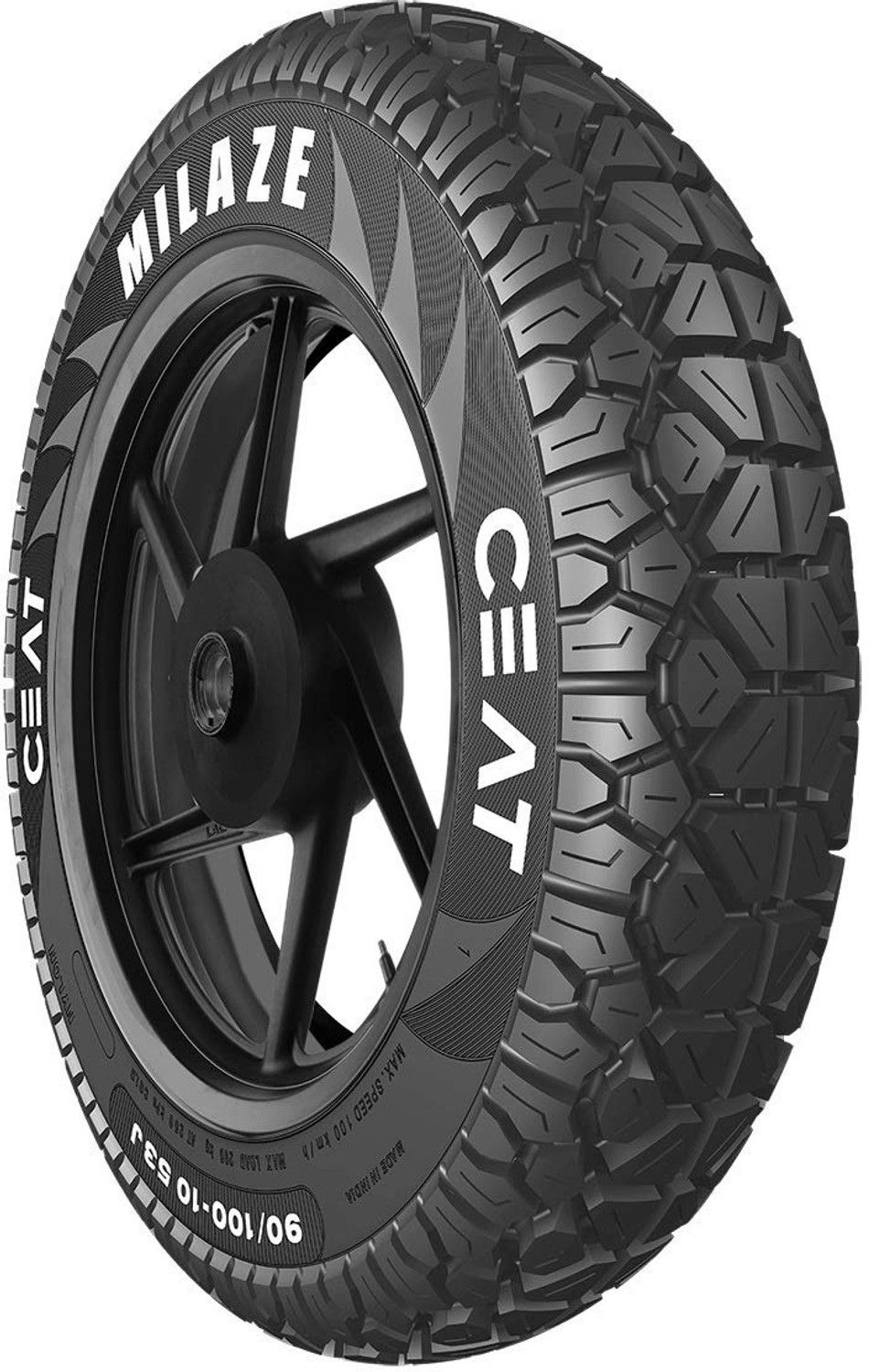 Image of CEAT 90 /90-12 MILAZE TL 90 /90-12 Front & Rear Two Wheeler Tyre