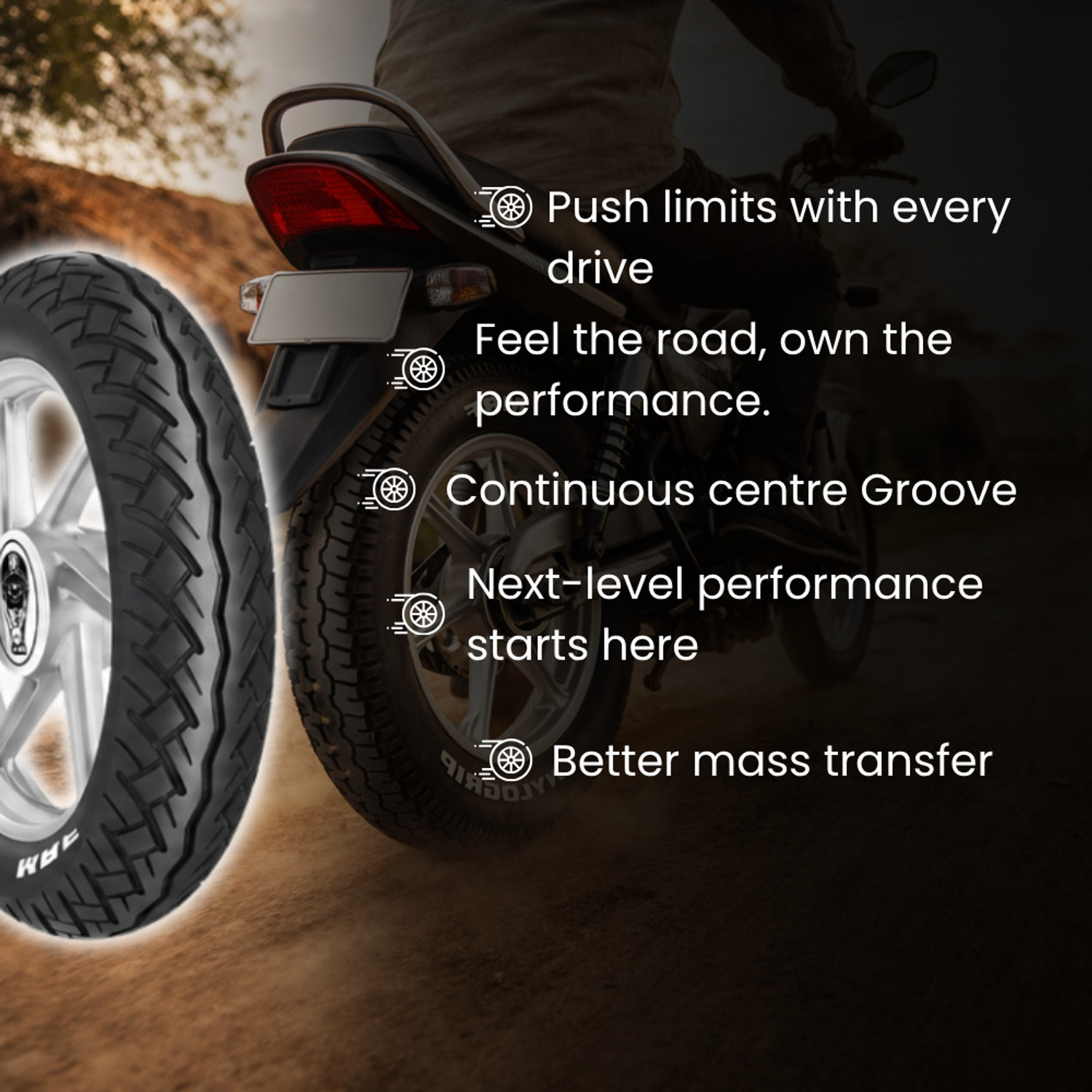 Image of MRF 90 /90 /12 ZAPPER FG Front Two Wheeler Tyre (Street, Tube Less) Front & Rear Two Wheeler Tyre