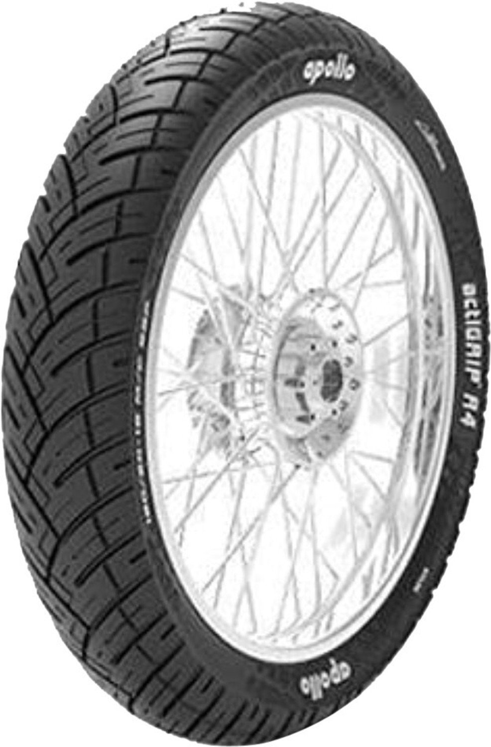 Image of Apollo 100 /90-17 55P actiGRIP R4 TL -D 100 /90-17 Rear Two Wheeler Tyre