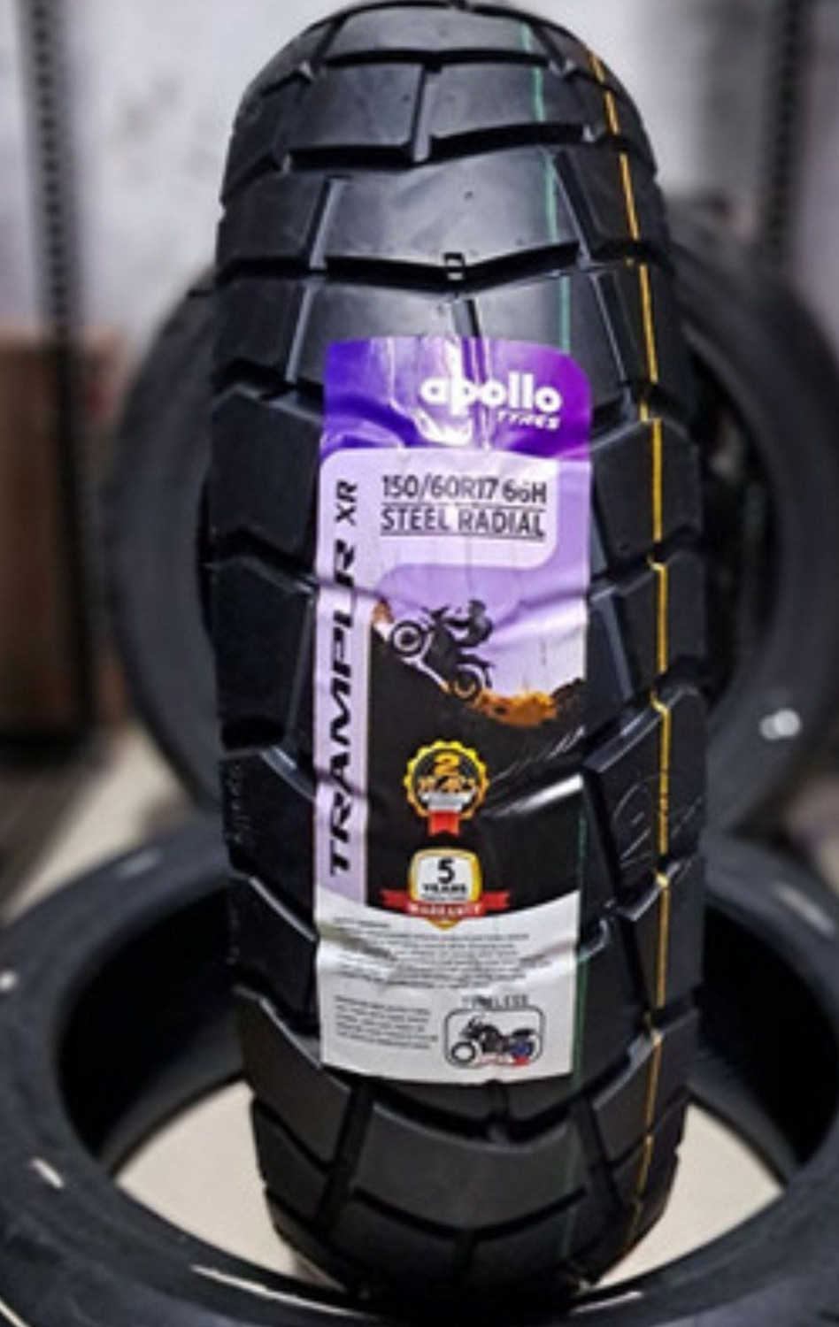 Image of Apollo TRAMPLR XR 150 /60 R17 Rear Two Wheeler Tyre
