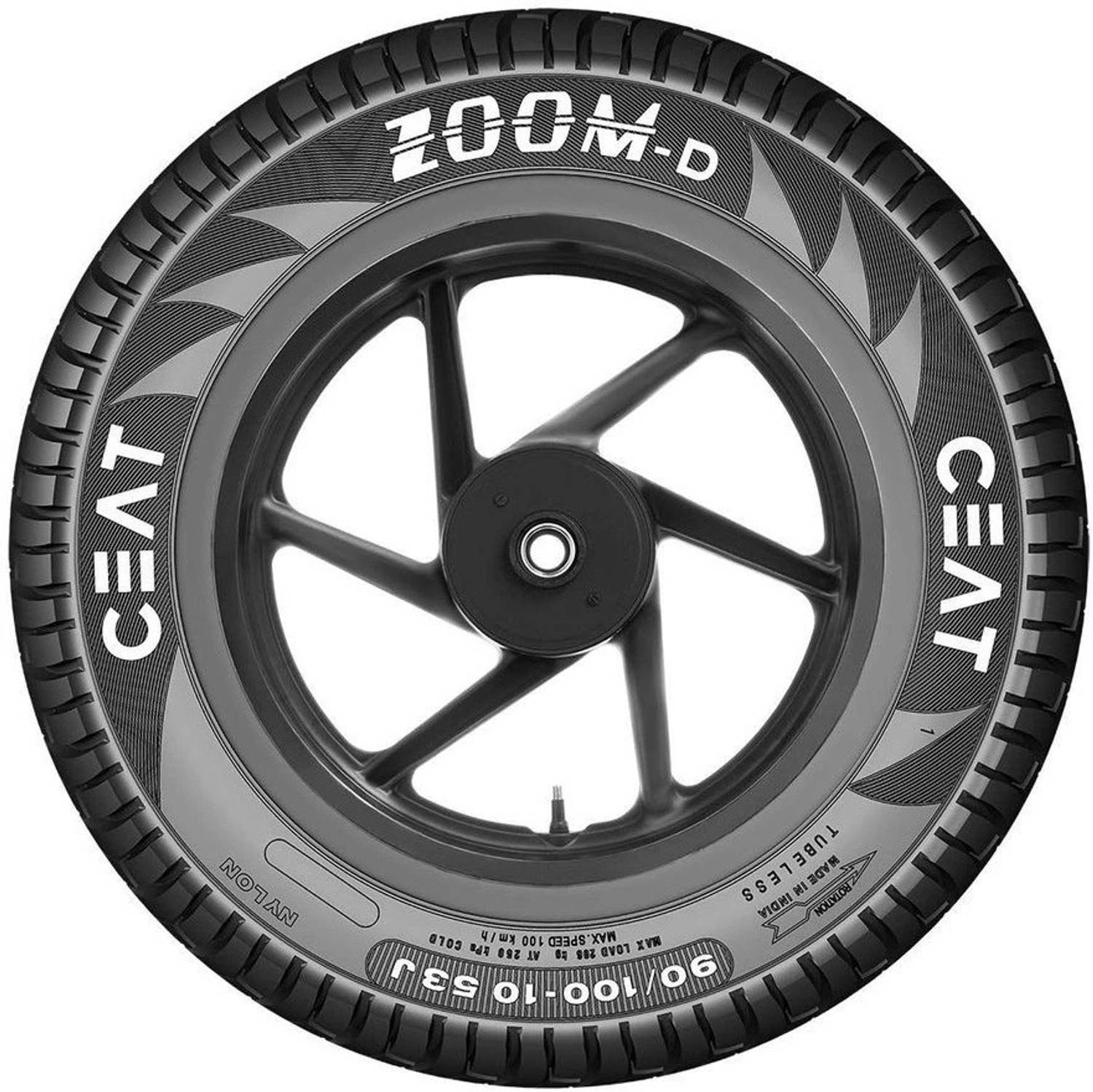 CEAT Zoom D TL 53J 90/100-10 Two Wheeler Tyre - Image 2