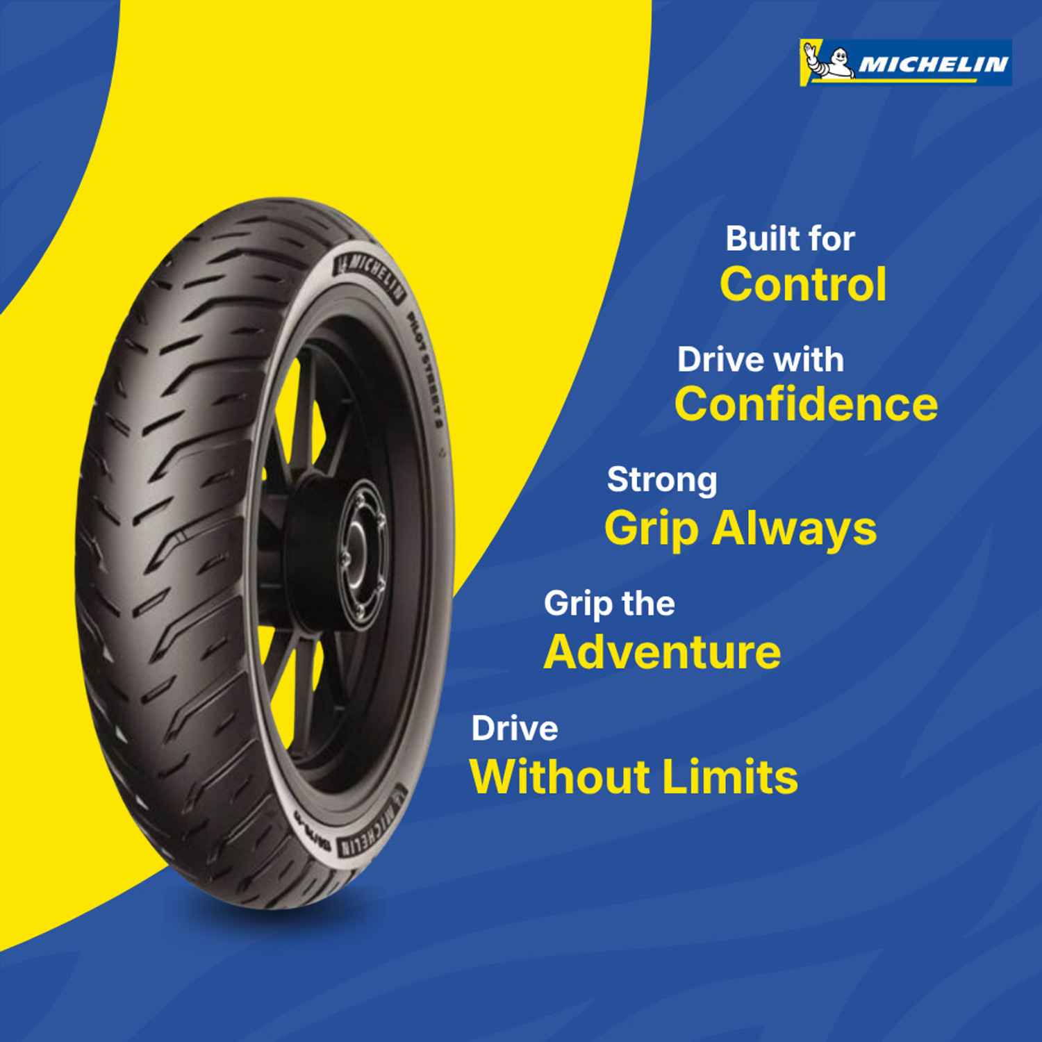 Image of MICHELIN 140 /60-R17 PILOT STREET 2 SPORTY PILOT STREET 2 (PS 2) Rear Two Wheeler Tyre