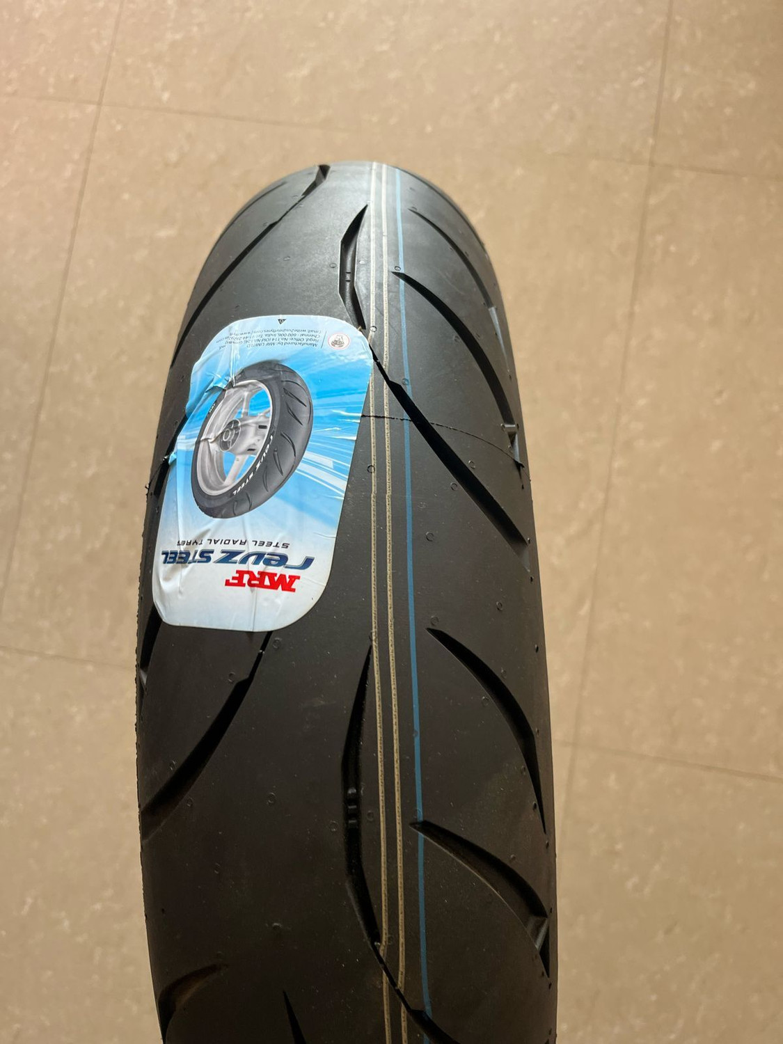 Image of MRF 140 /60R17 M /C 63 H REVZ SR- 01 TL 140 /60R17 REVZ SR -01 TUBE LESS TYRE Rear Two Wheeler Tyre