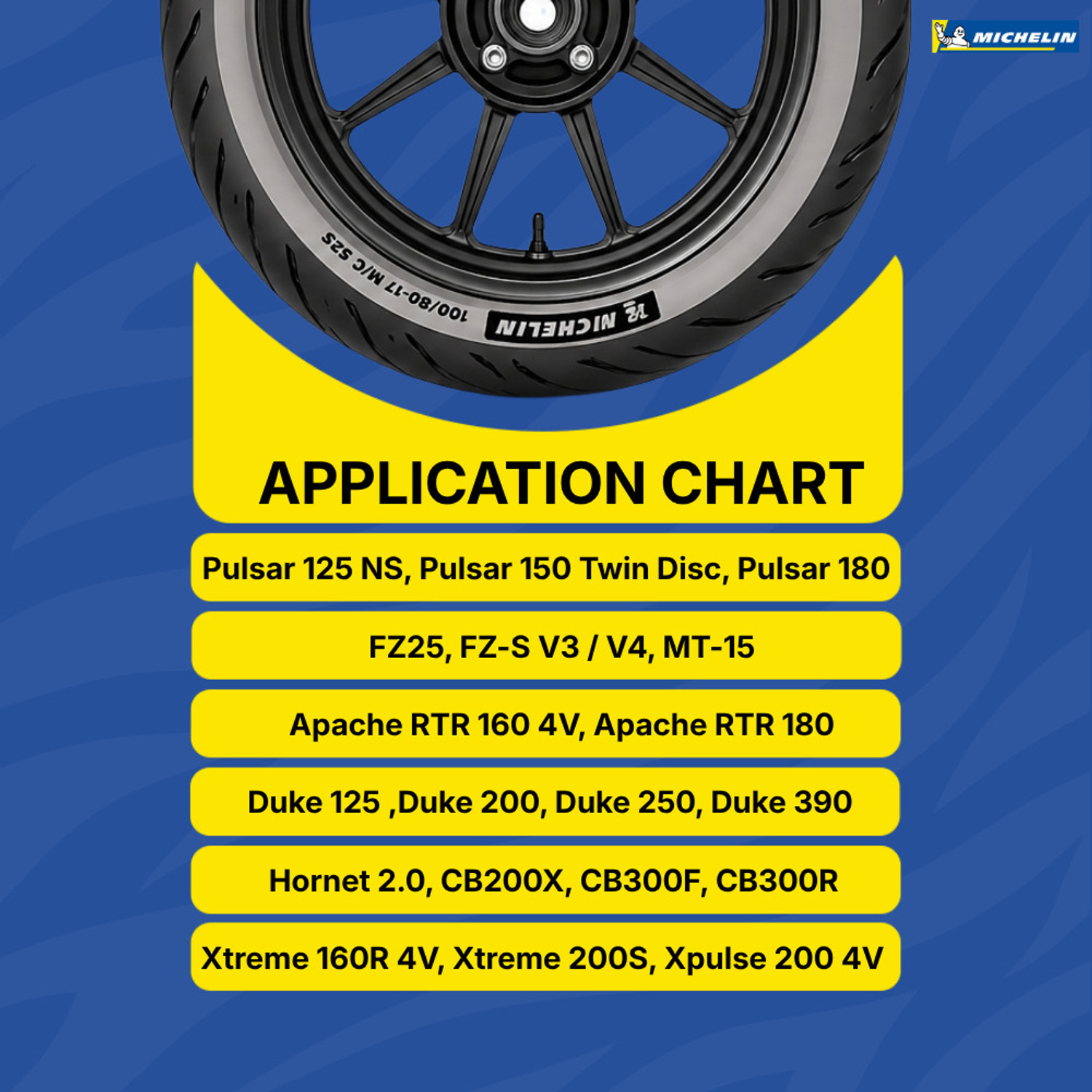 Image of MICHELIN 120 /80-R17 PILOT STREET 2 TUBELESS PS 2 (PILOT STREET 2) Rear Two Wheeler Tyre