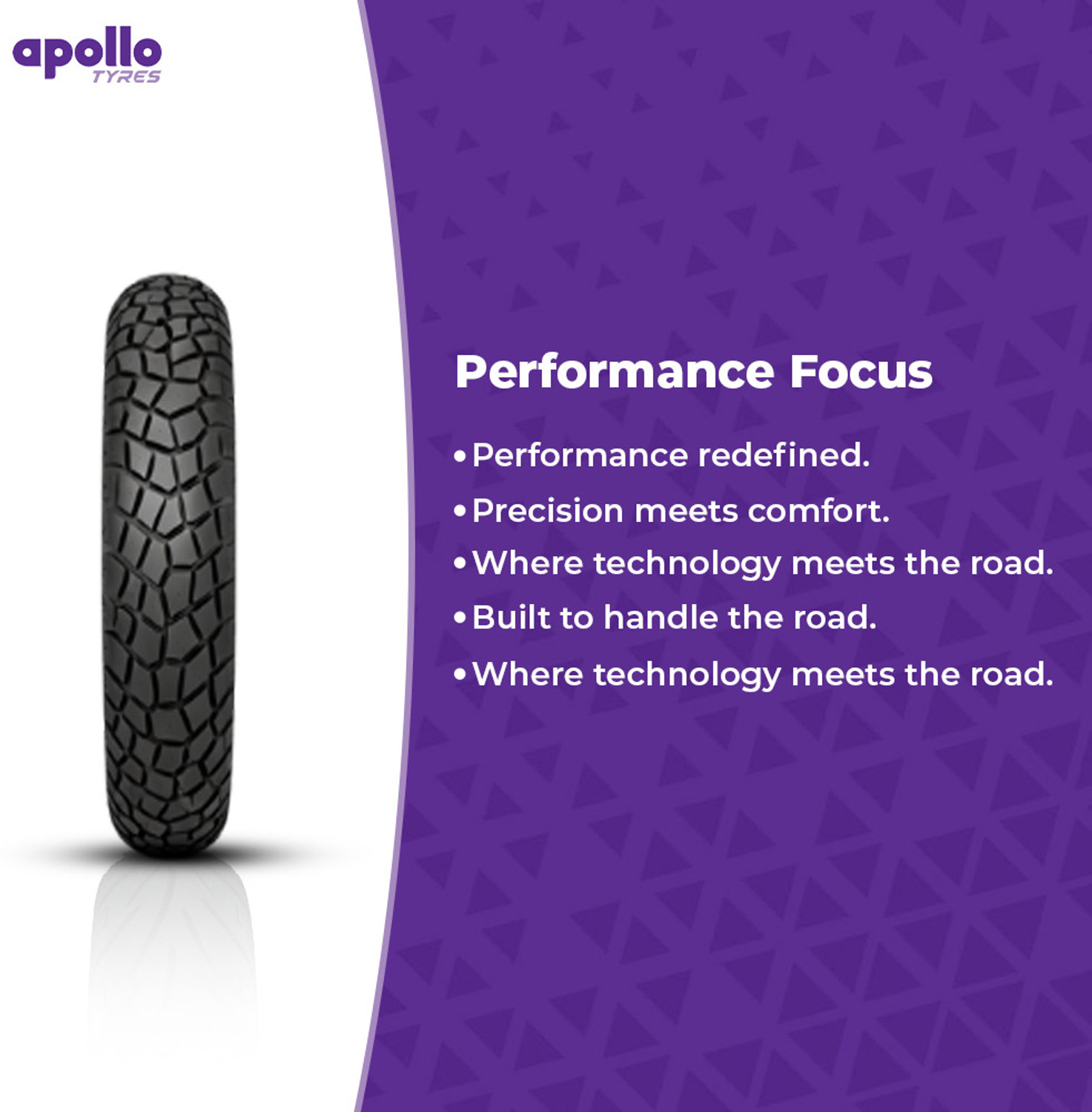 Image of Apollo actiGRIP R1 80 /100 -18 Rear Two Wheeler Tyre