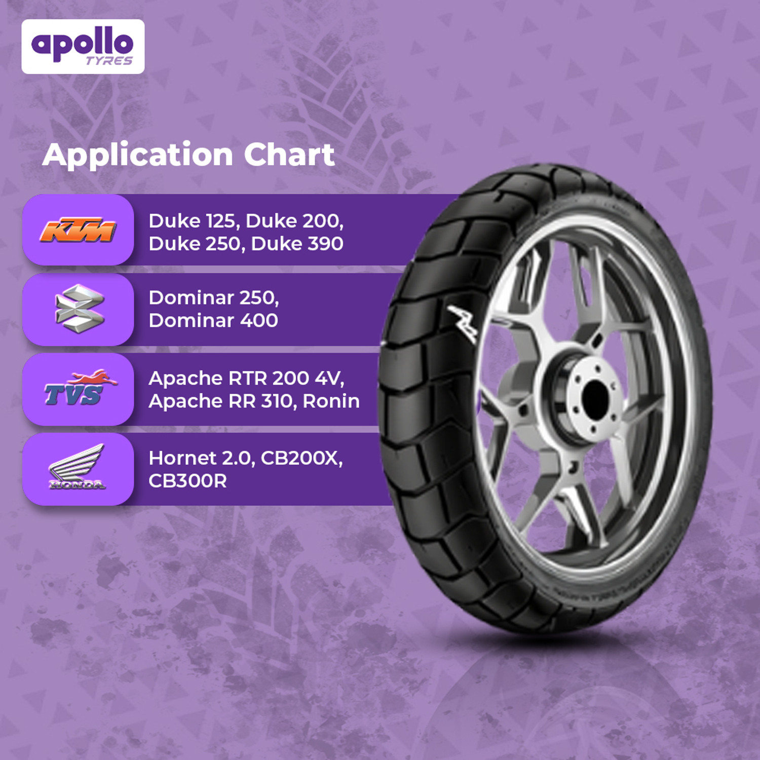 Image of Apollo Tramplr XR 100 /80-17 Front Two Wheeler Tyre