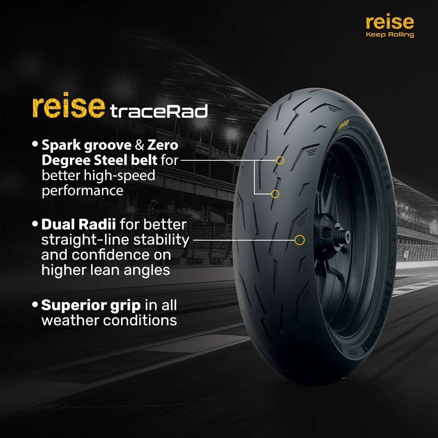 Reise Moto 110/70-R17 & 140/60-R17 Tyre Combo - Image 3