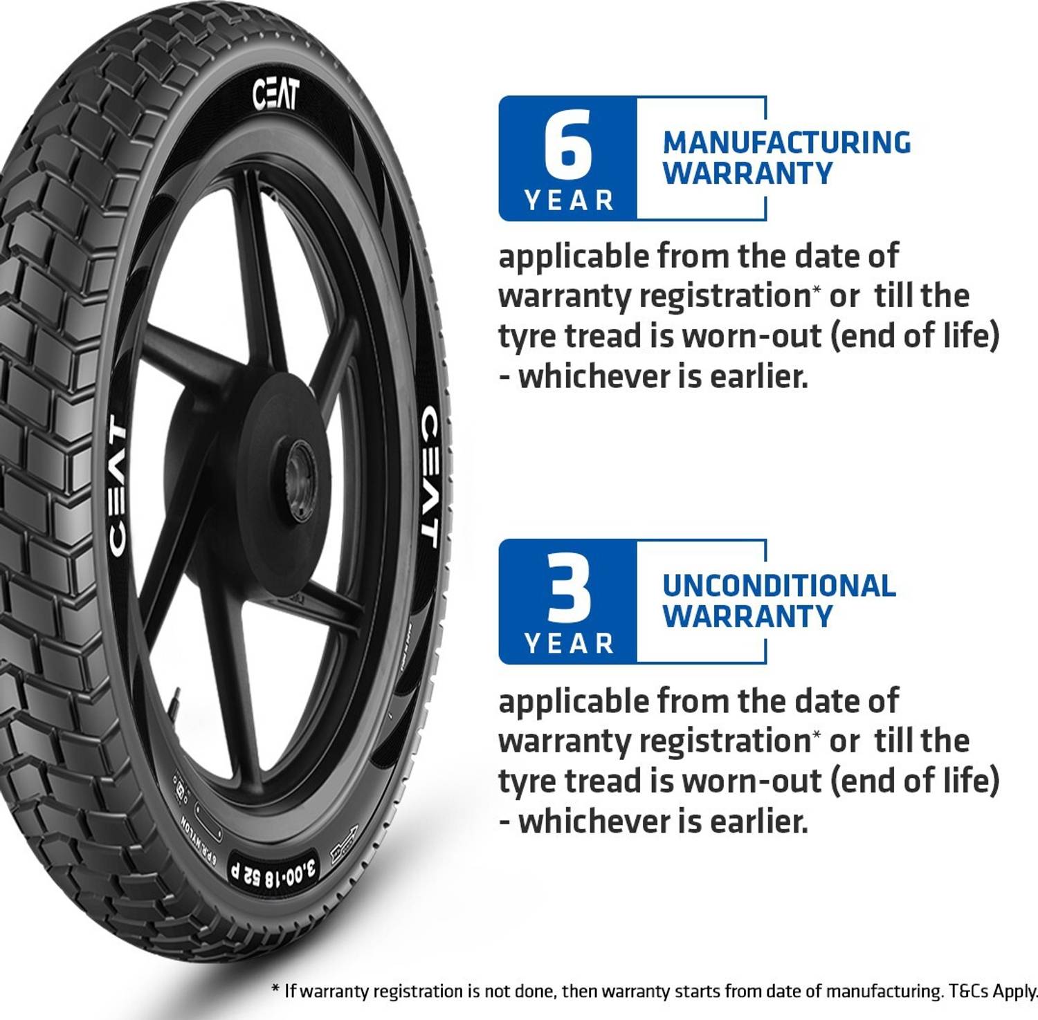 CEAT Zoom D TL 53J 90/100-10 Two Wheeler Tyre - Image 5