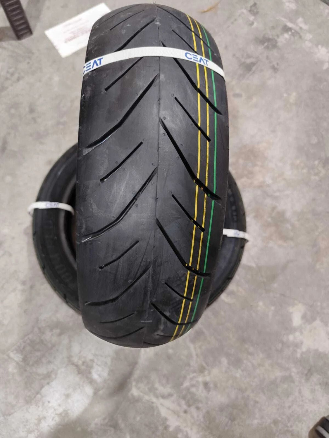 Image of CEAT 140 /70-14 M /C 62-P ZOOM PLUS 140 /70-14 Front & Rear Two Wheeler Tyre