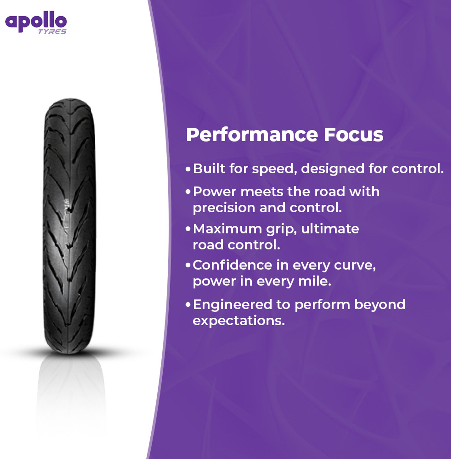 Image of Apollo Steel Belted Radial Tubeless Rear ALPHA S1 140 /60 R17 63H Rear Two Wheeler Tyre