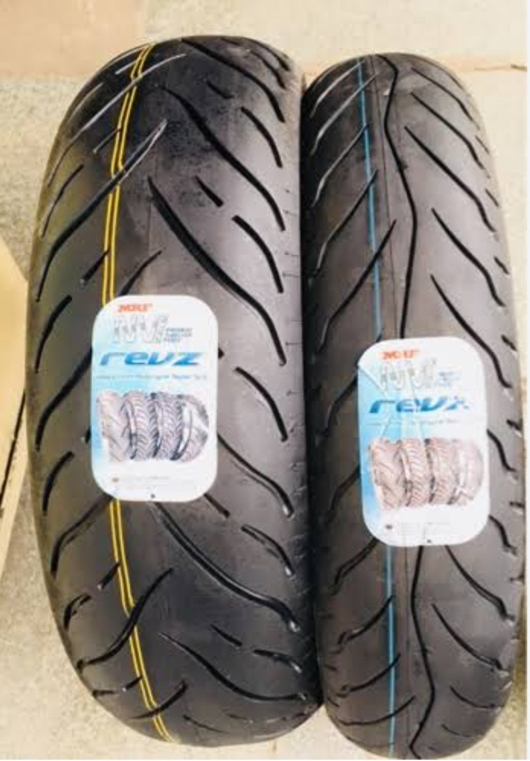 Image of MRF 110 /70-R17 & 150 /60- R17 REVZ FC 1 RADIAL COMBO PACK 2 TYRES ( FRONT & REAR ) REVZ FC 1 RADIAL Front & Rear Two Wheeler Tyre
