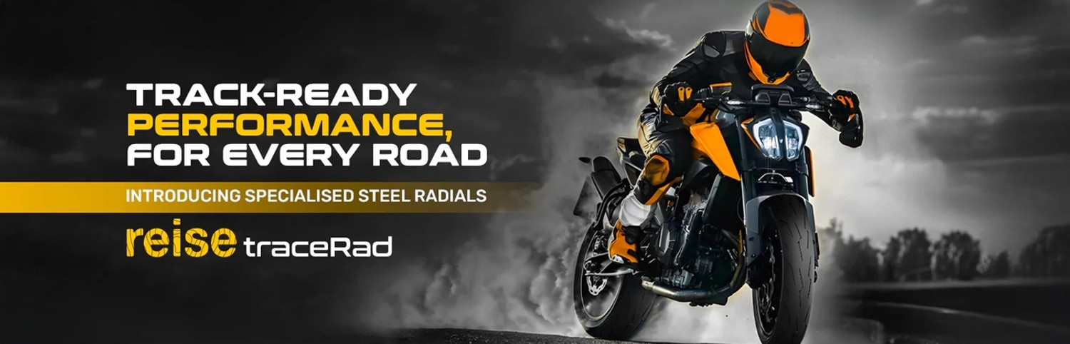 Image of Reise Moto 110 /70-R17 & 150 /60-R17 TRACE RAD COMBO PACK 2 TYRES ( FRONT & REAR ) TRACE RAD Front & Rear Two Wheeler Tyre