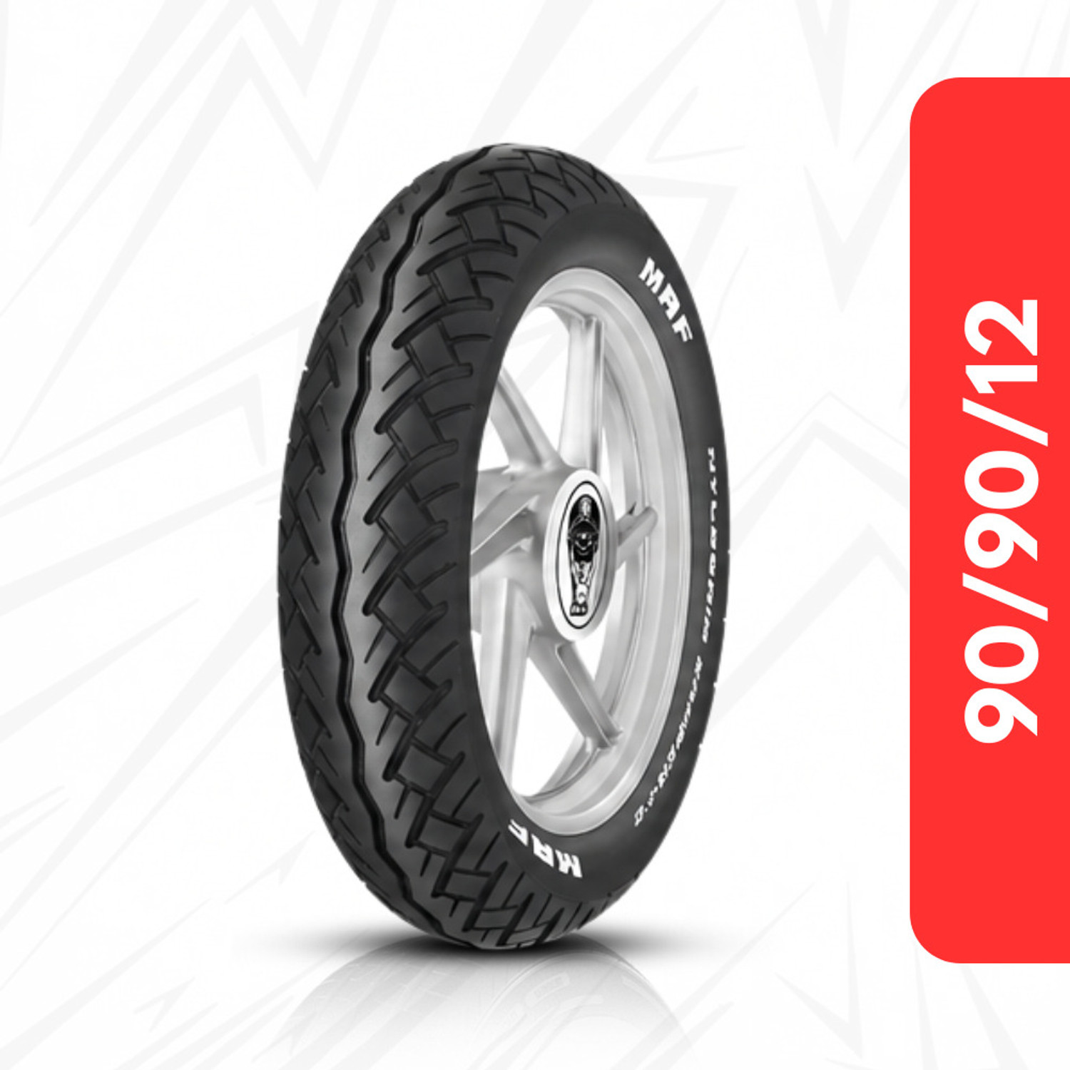 Image of MRF 90 /90 /12 ZAPPER FG Front Two Wheeler Tyre (Street, Tube Less) Front & Rear Two Wheeler Tyre