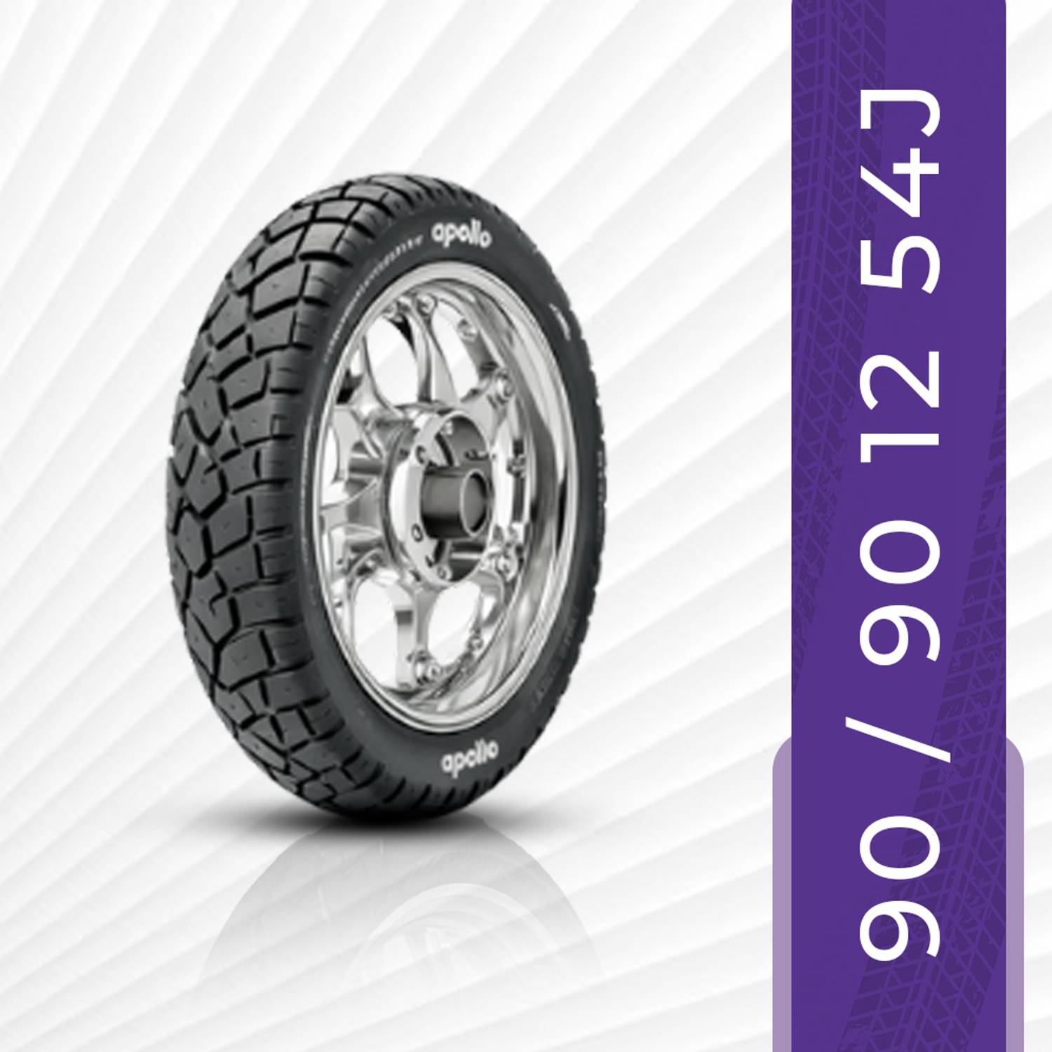 Apollo 90/90-12 54J ACTIGRIP S5 TL Two Wheeler Tyre - Image 1