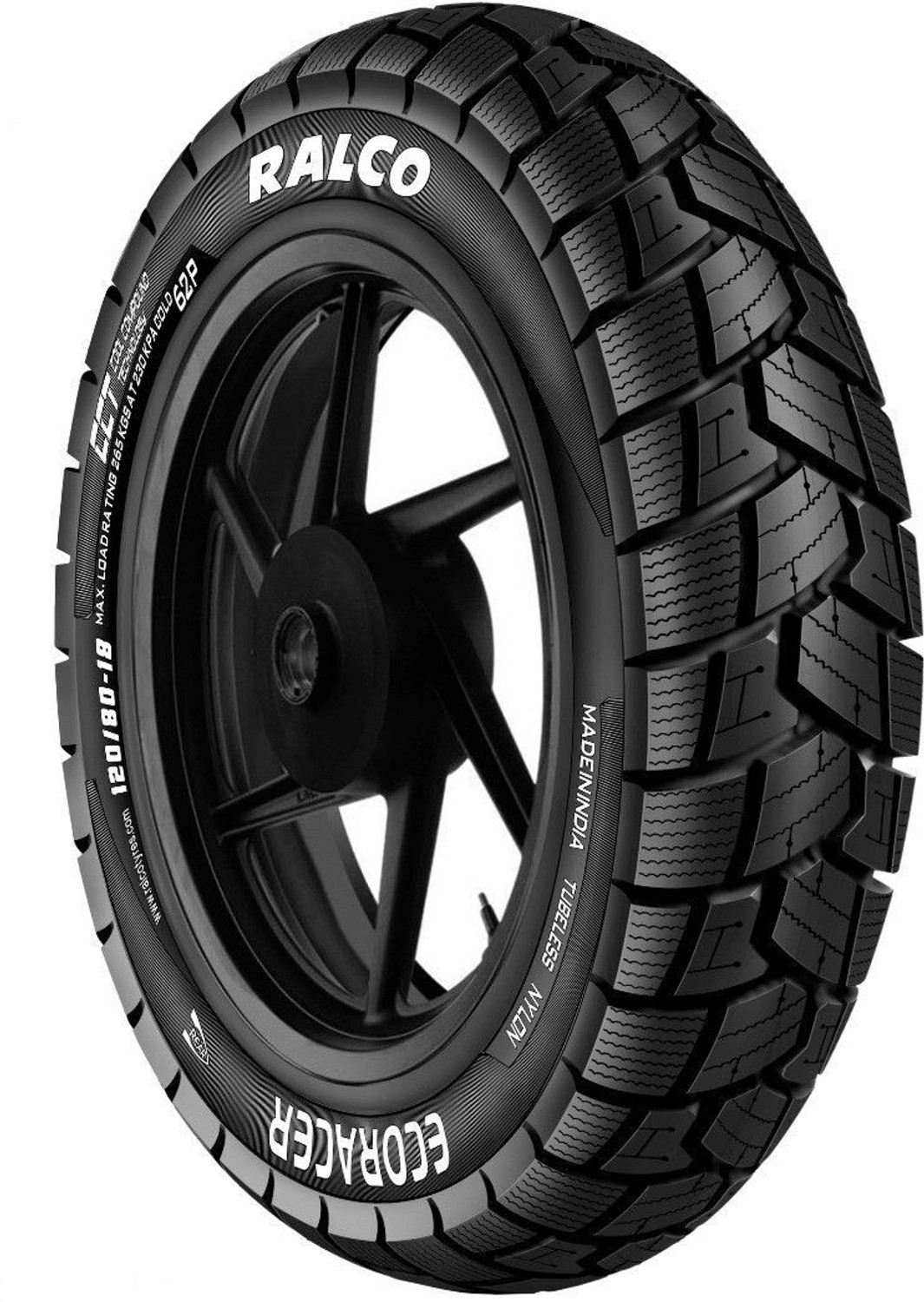 Image of RALSON AT Eco Racer 6 PR 3.00-18 Rear Two Wheeler Tyre