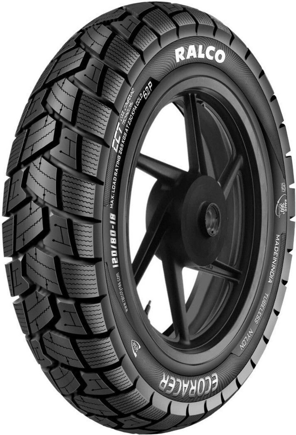 Image of RALSON AT Eco Racer 6 PR 3.00-18 Rear Two Wheeler Tyre