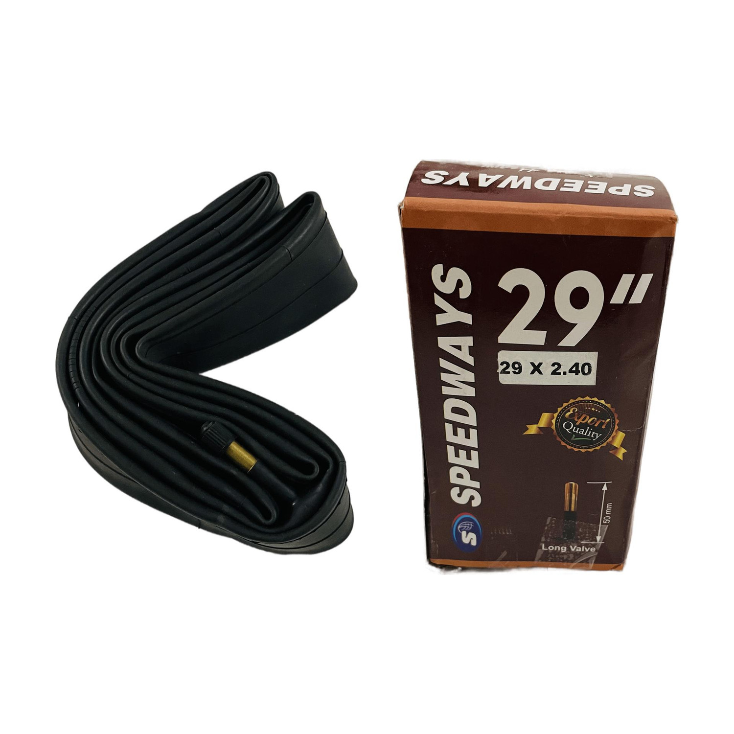 Image of SPEEDWAYS Cycle Tube 29 X 2.40 Schrader Valve 29T Bicycle Tube Long Valve 50MM Schrader Moulded Tube For 29 X 2.35, 29 X 2.40