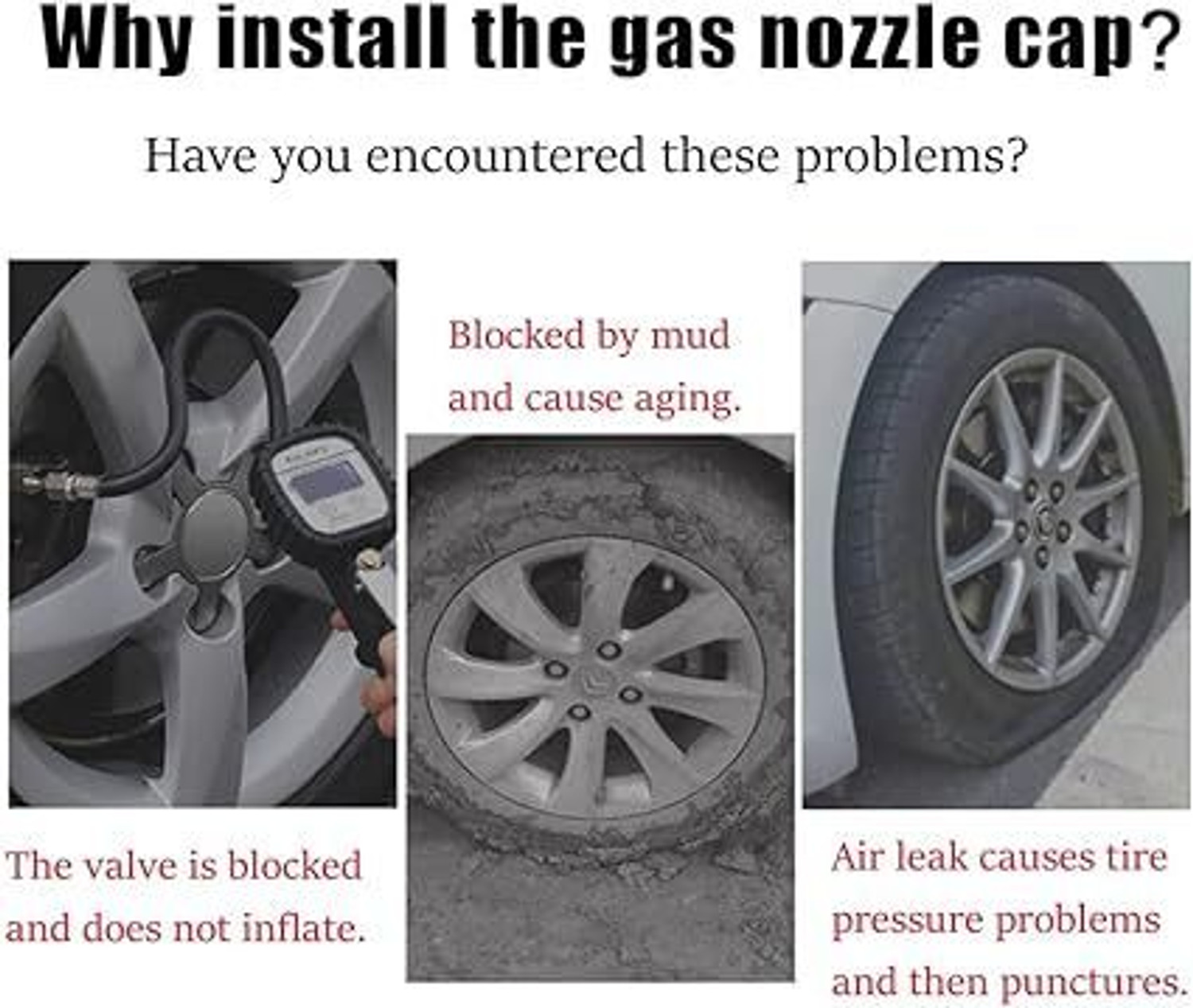 Image of NIVIZEN Aluminium Tyre Valve Cap for Car