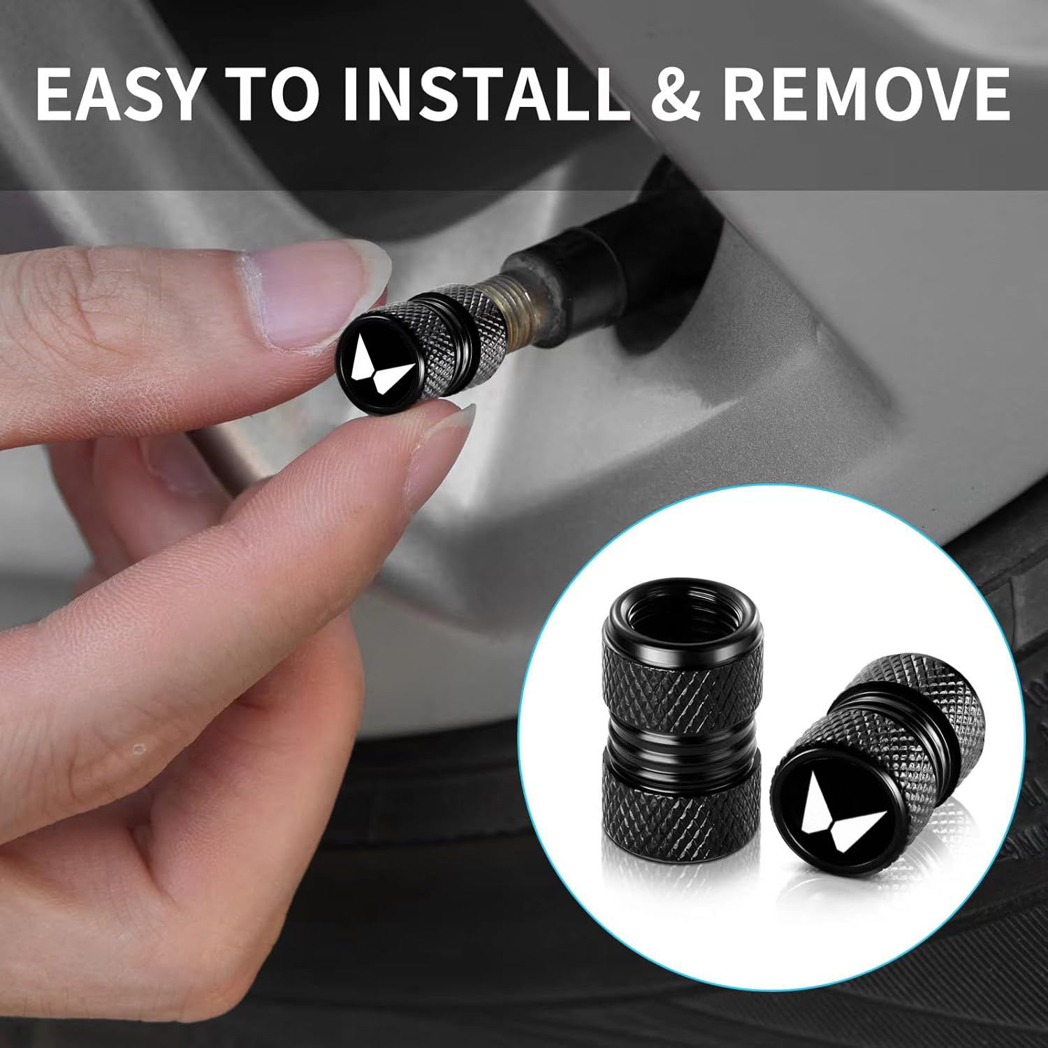 Image of NIVIZEN Aluminium Tyre Valve Cap for Car