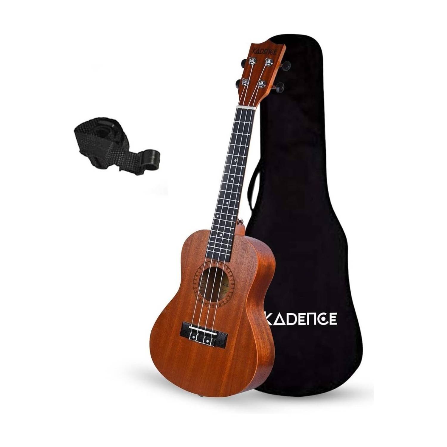 KADENCE UKTWC Sapele Wood Body, Rosewood Fretboard, Bag & Learning Course | 23" Acoustic Concert Ukulele