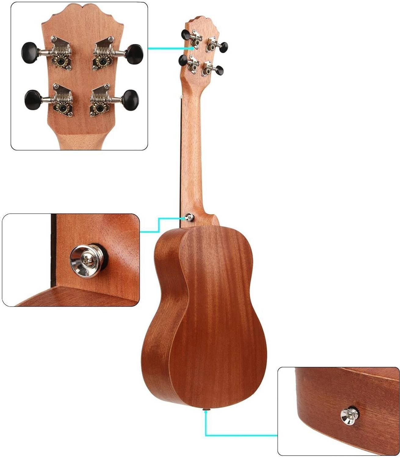 Juarez JRZ23UK/NA 23" Concert Ukulele Kit - Image 4