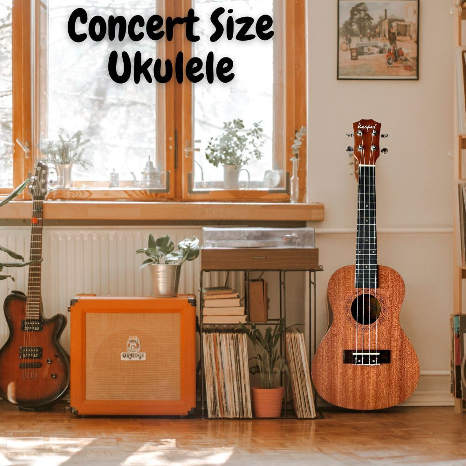 Image of AMG Music Professional 26inch Tenor Ukulele Mahogany Wood Ukulele Combo Tenor Ukulele
