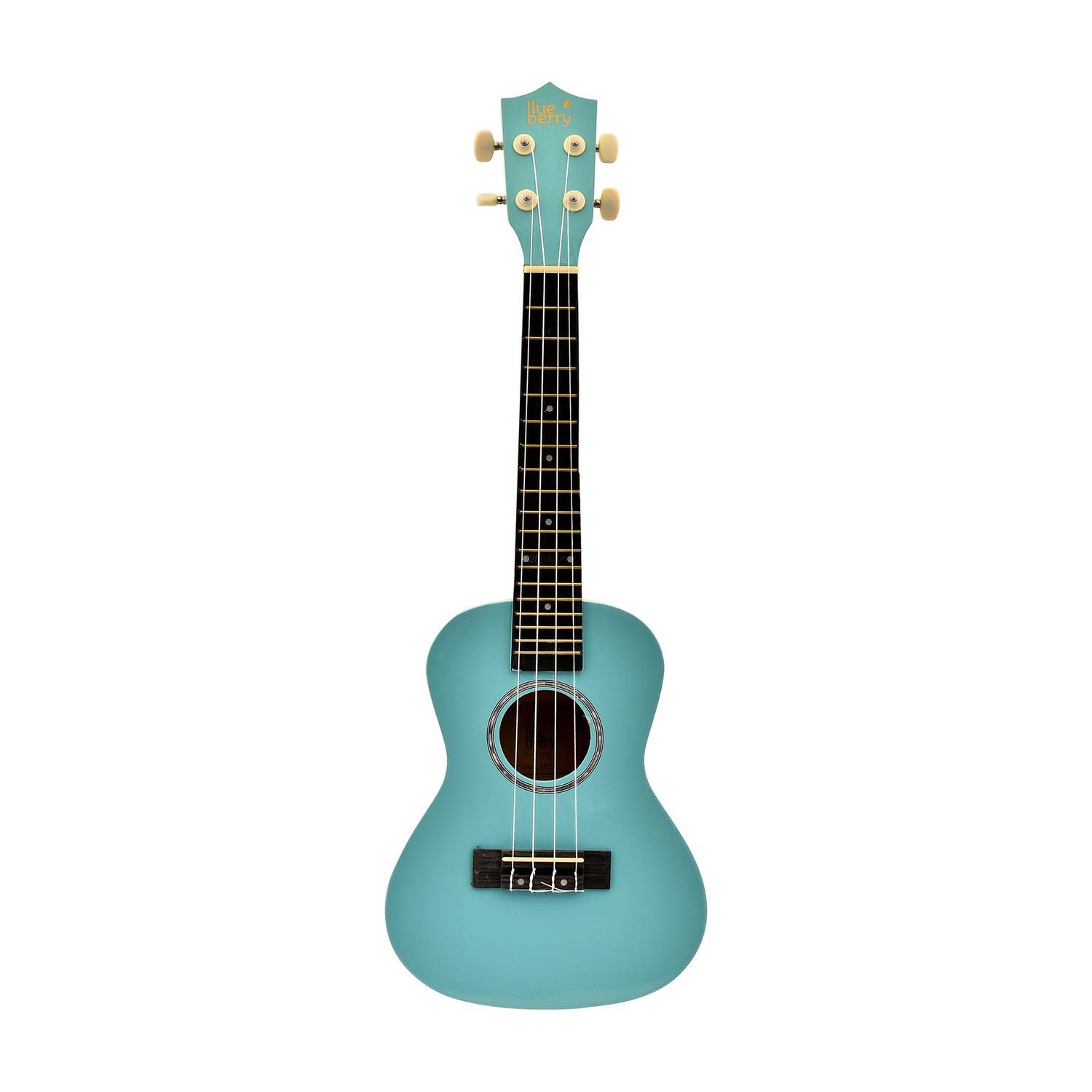 BLUEBERRY UK-40-Bright Teal Concert (24 Inch) Body Sapele and Mahogany Rosewood Concert Ukulele