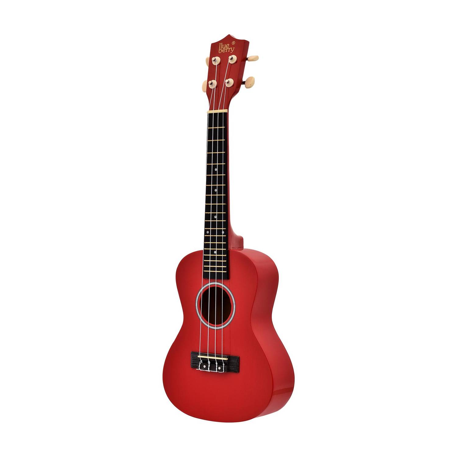 BLUEBERRY UK-40-RASPBERRY Concert (24 Inch) Body Sapele and Mahogany Rosewood Concert Ukulele