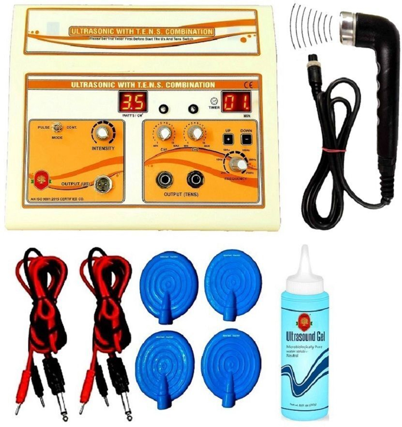 Image of NARAYANI TRADERS Ultrasonic With TENS 2 Ch Advance Physiotherapy Machine For Pain Relief Ultrasound Machine