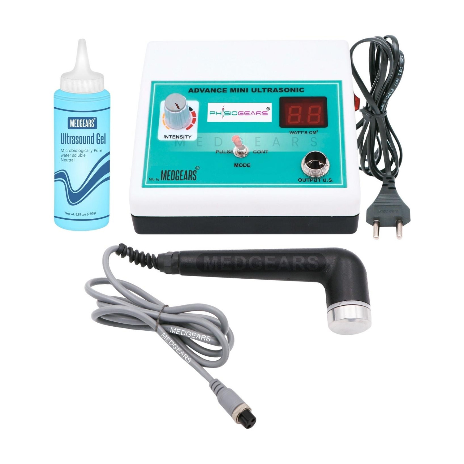Image of Physiogears Physiotherapy Therapeutic Ultrasound Portable Ultrasound Therapy Mini Ultrasound Physiotherapy for All Pain Relief Device with One Year Warranty Ultrasound Machine