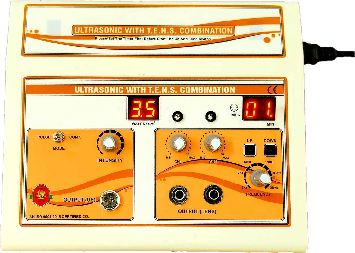 Image of NARAYANI TRADERS Ultrasonic With TENS 2 Ch Advance Physiotherapy Machine For Pain Relief Ultrasound Machine
