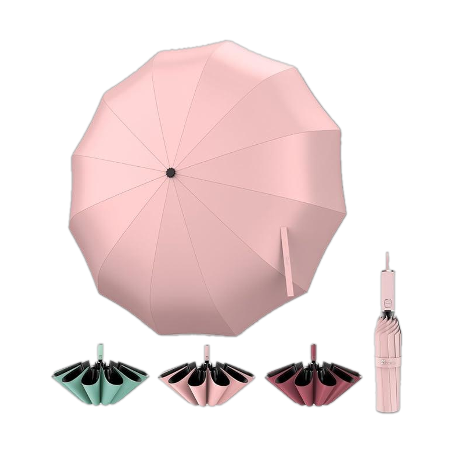 XBEY 10 RIBS Pink Umbrella for Men,UV Coated for Rain with Auto Open and Close Umbrella Rs. 399 - Flipkart