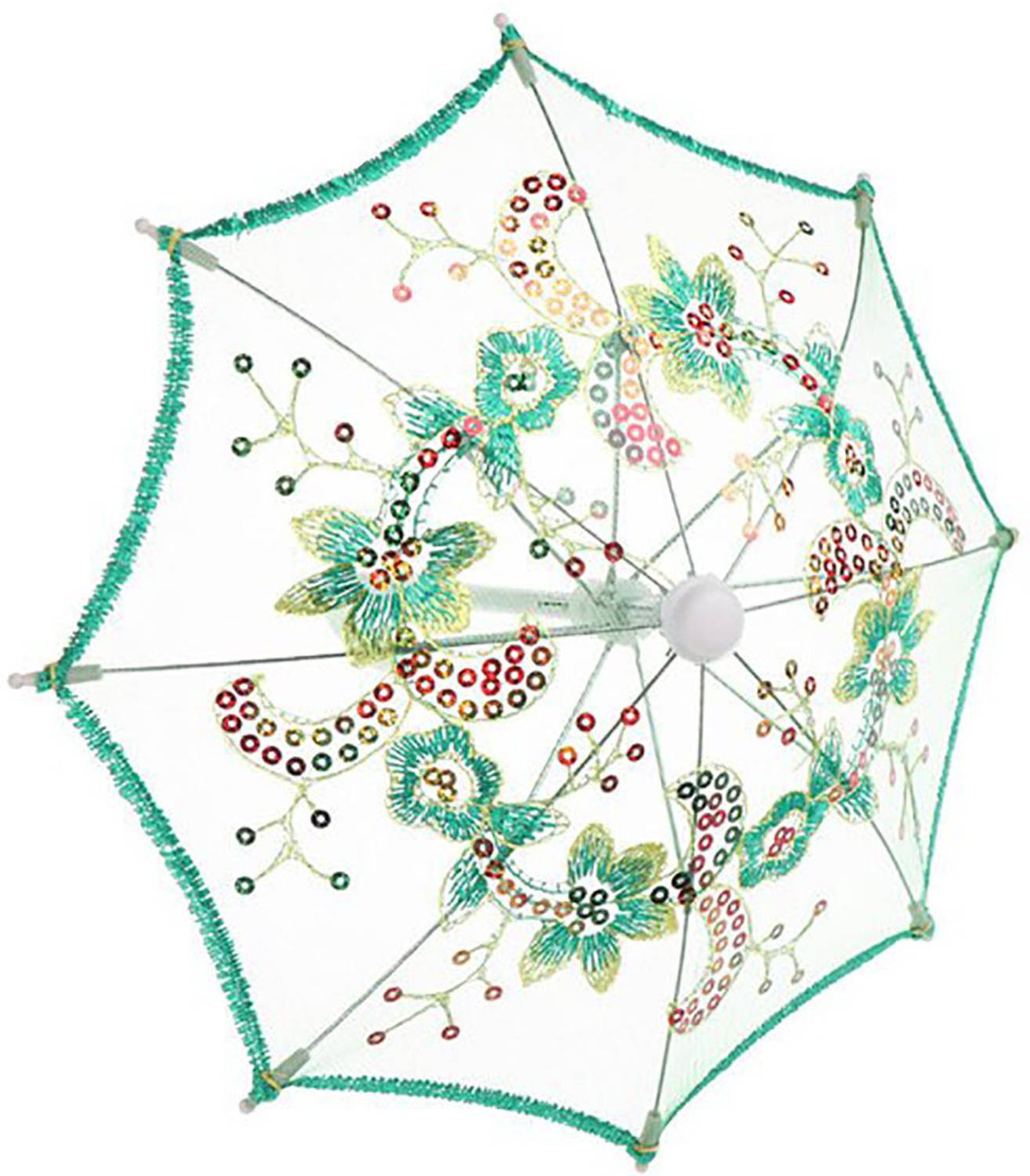 Adorazone Ladoo Gopal Ji Fancy Chhatri/Embroidered Umbrella for God Krishna for Idol Decorative Showpiece - 22 cm