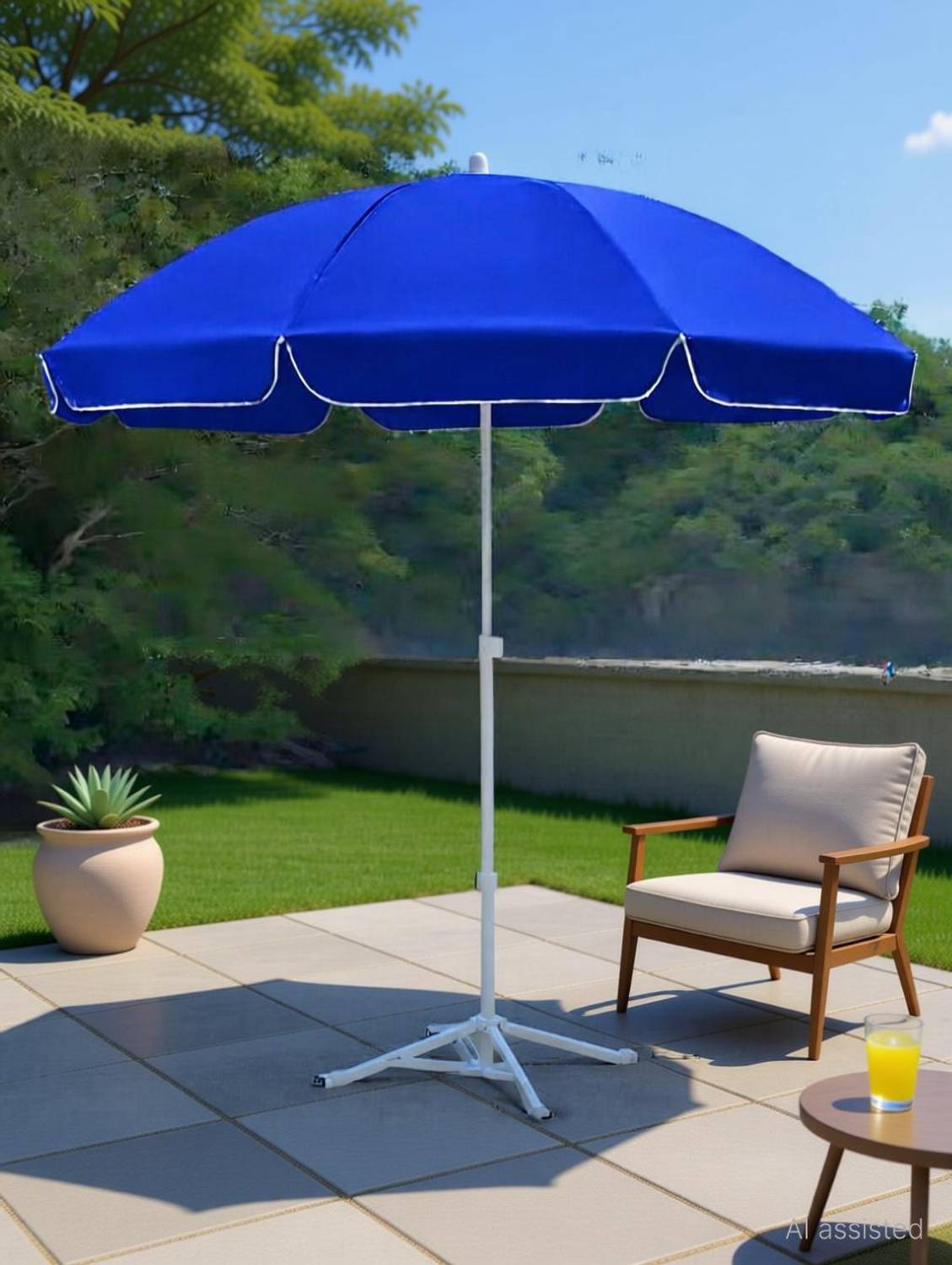 RAINVIBE Outdoor Garden Umbrella Beach and sun umbrella With Stand 6ft/36 in garden Umbrella