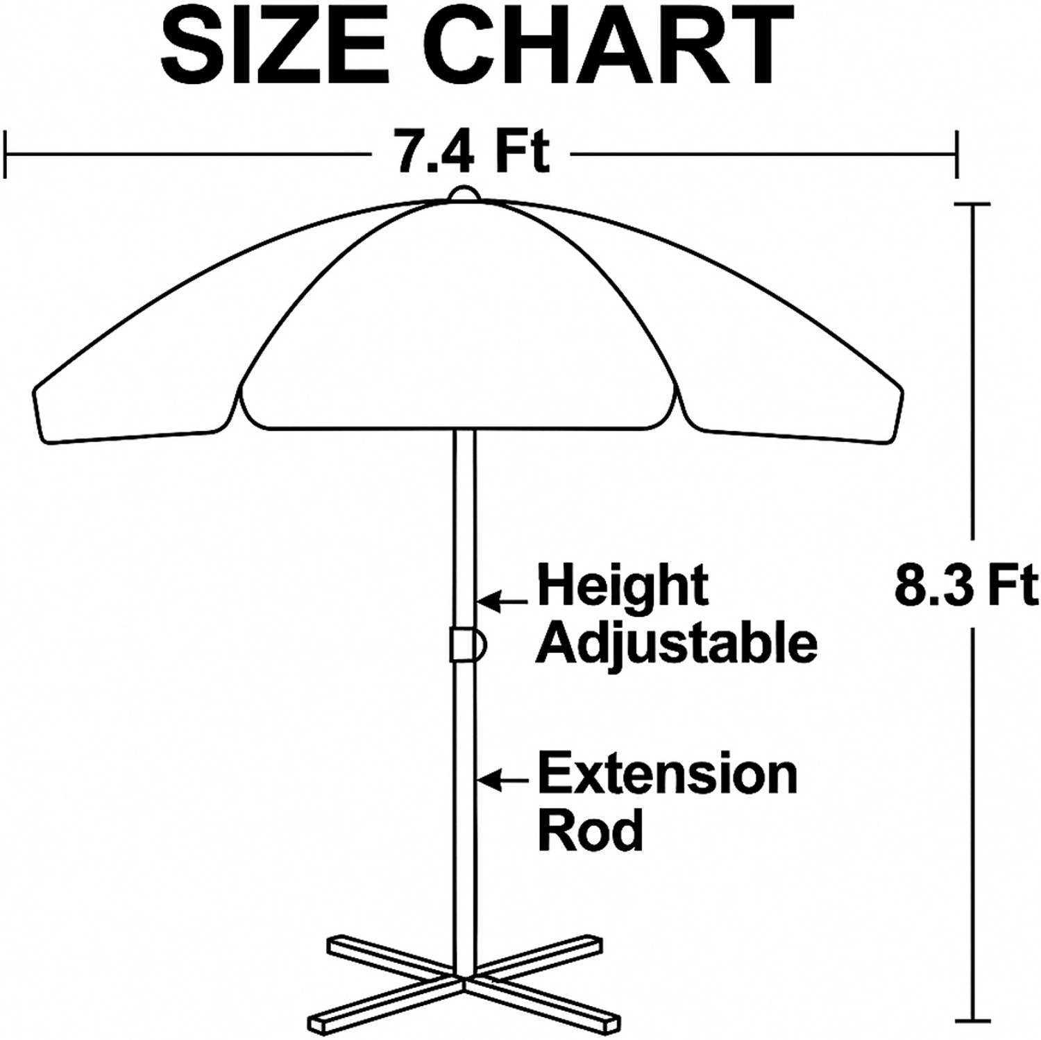GREEN BIRD 8ft Green Garden Umbrella with Stand - Image 5