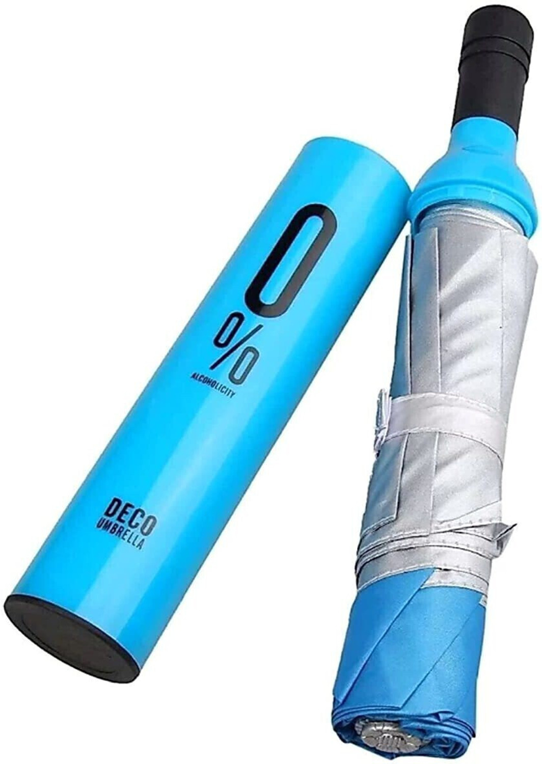 Image of Saubhagye Double Layer Folding Portable Wine Bottle Umbrella With Cover Or UV Protection Umbrella