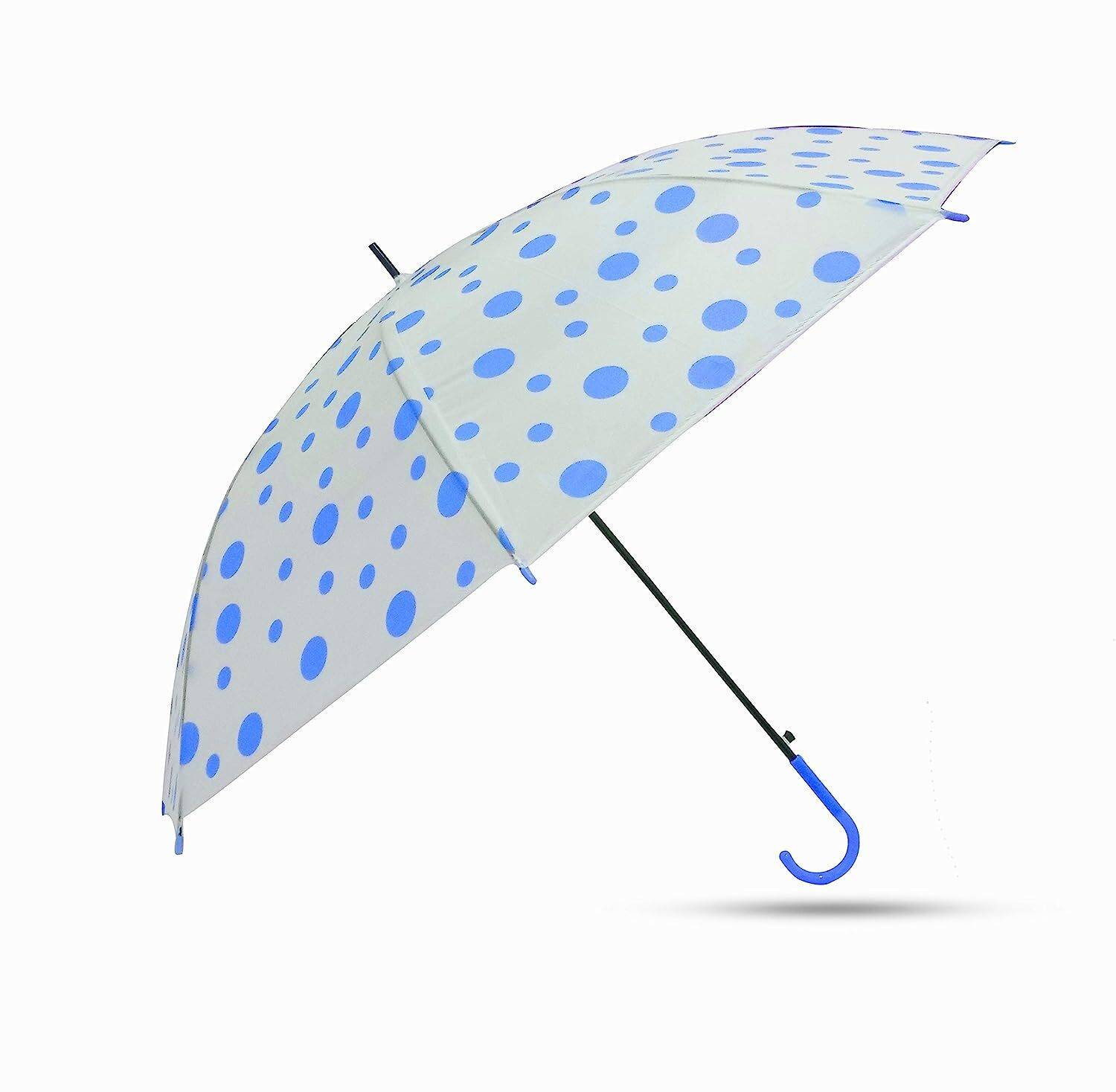 Adorazone Transparent Polka-Dot 2 Fold Automatic Umbrella for Kids and Adults Umbrella