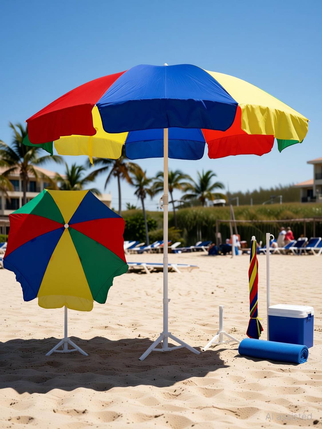 BLUEBUDS 36in/6ft Outdoor Garden Big Size Umbrella With Stand For Hotel,Restaurants Umbrella