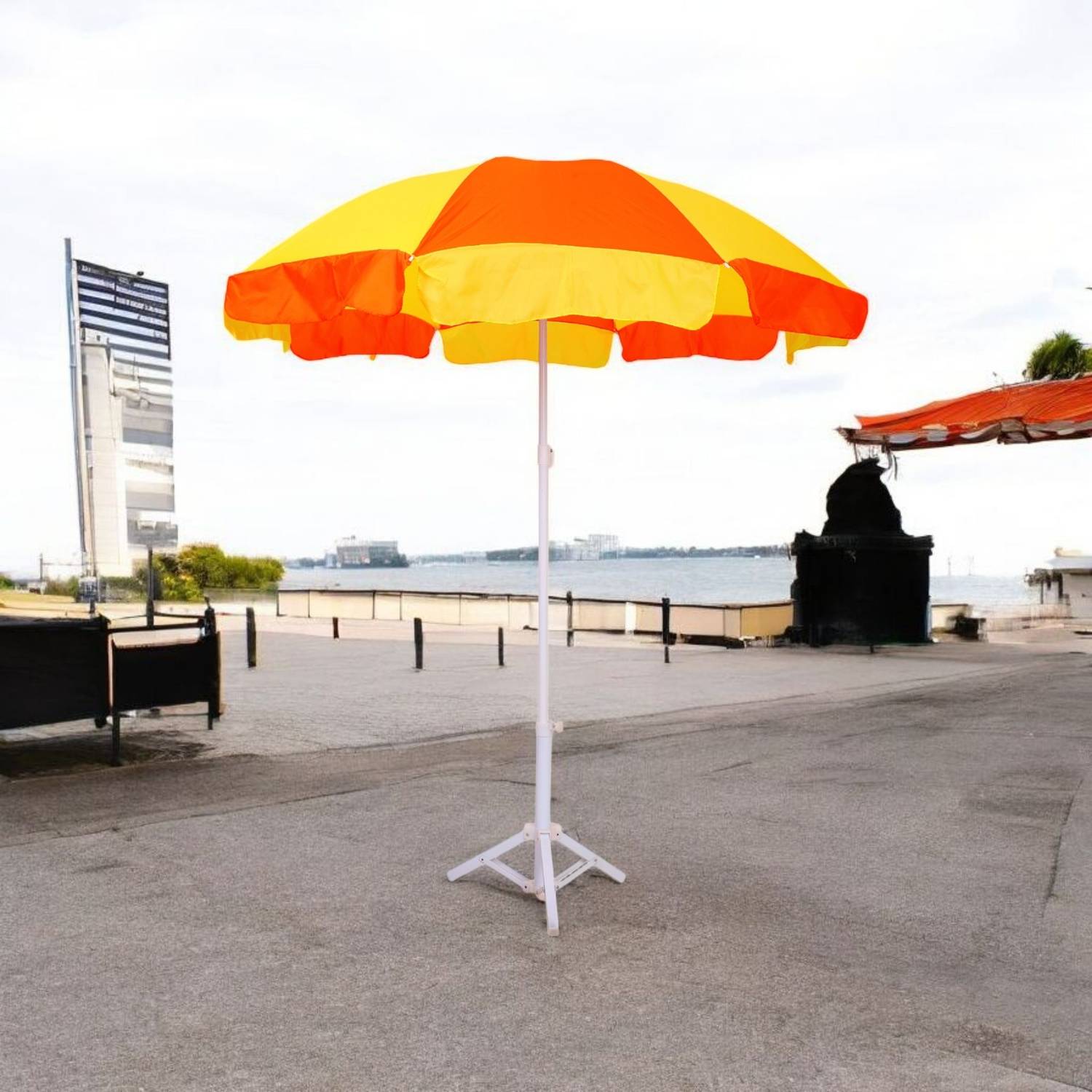 BLUEBUDS Big Size Outdoor Garden Umbrella With Stand 40inch/7ft for Hotels And Restaurent Umbrella